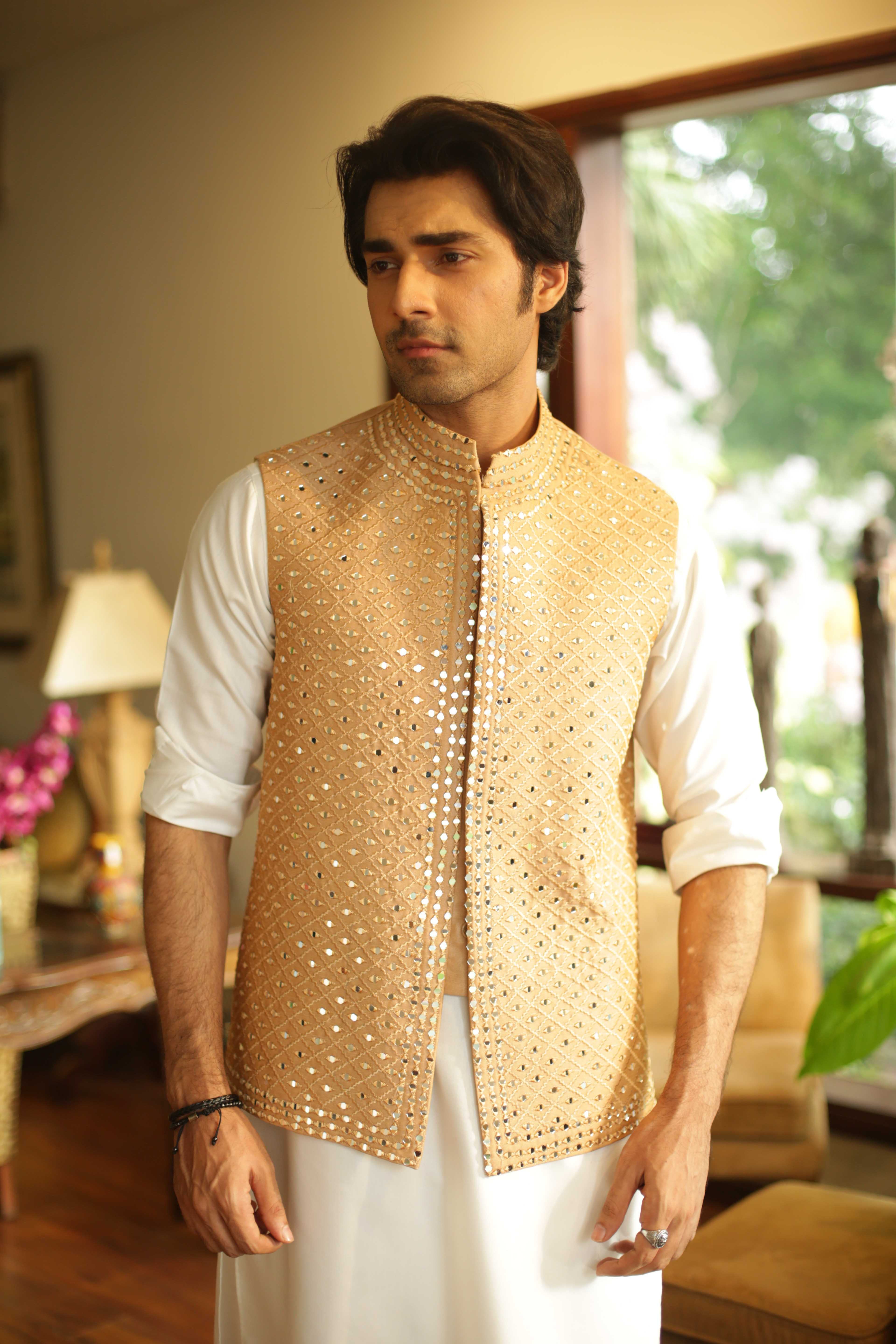 ER WC 2009 Orange Mirror Work WaistCoat