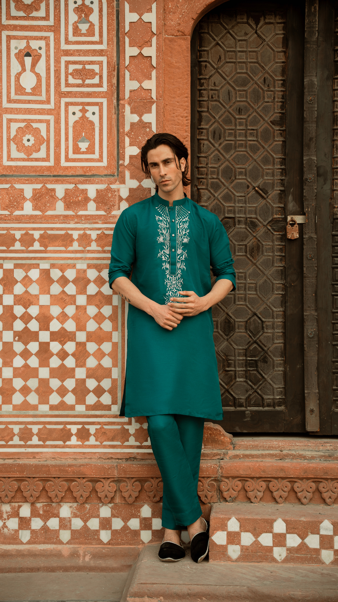 CK 791 Green Embroidery Kurta Dress With Trouser