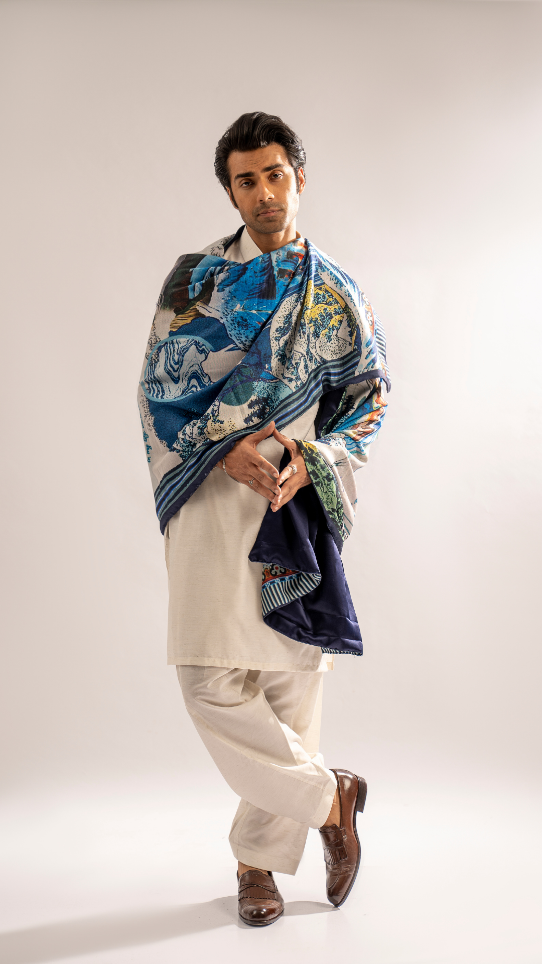 ER 699 Traditional White Kurta Shalwar For Men