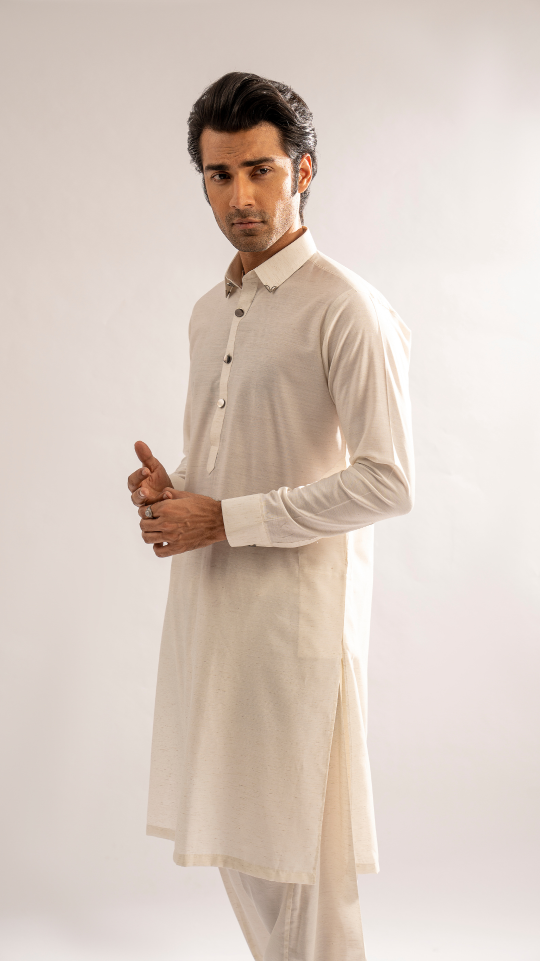 ER 699 Traditional White Kurta Shalwar For Men