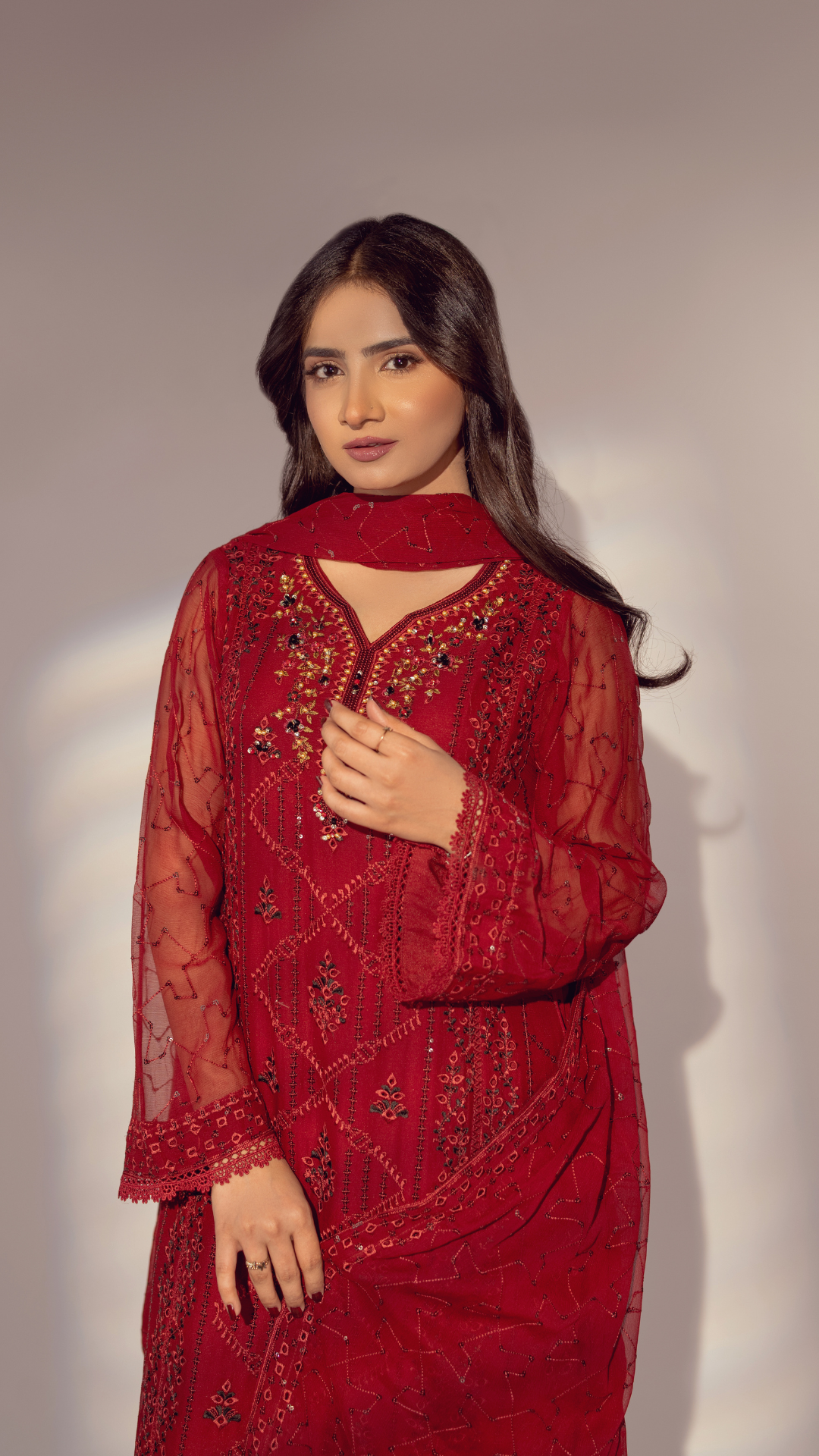 Republic Women's 04 Chupke Chupke Red 3-Piece Dress