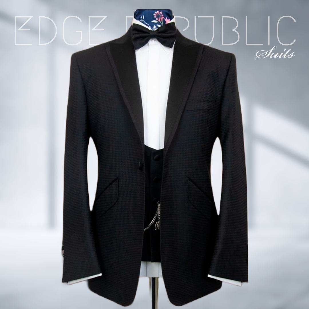 Jet Black Suit For Men