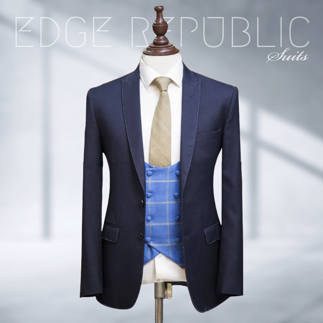 Navy Blue Formal Republic Suit
