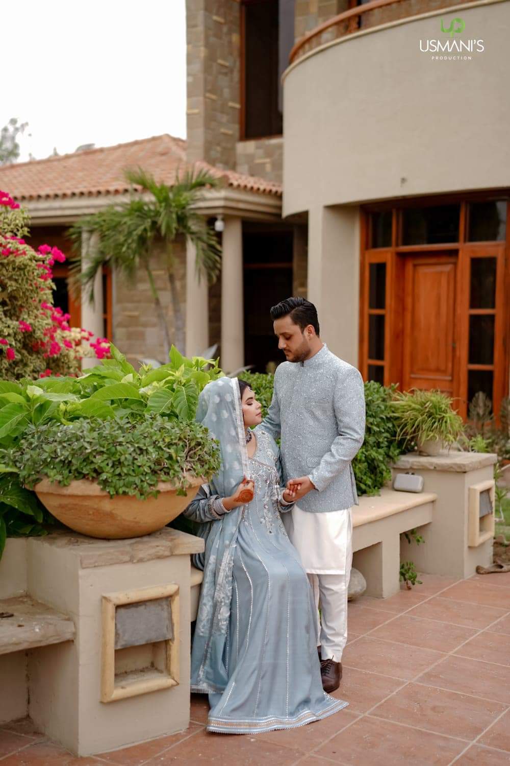 CD 1001  Sky Blue Prince Coat for Groom – Pakistani Nikah Outfit