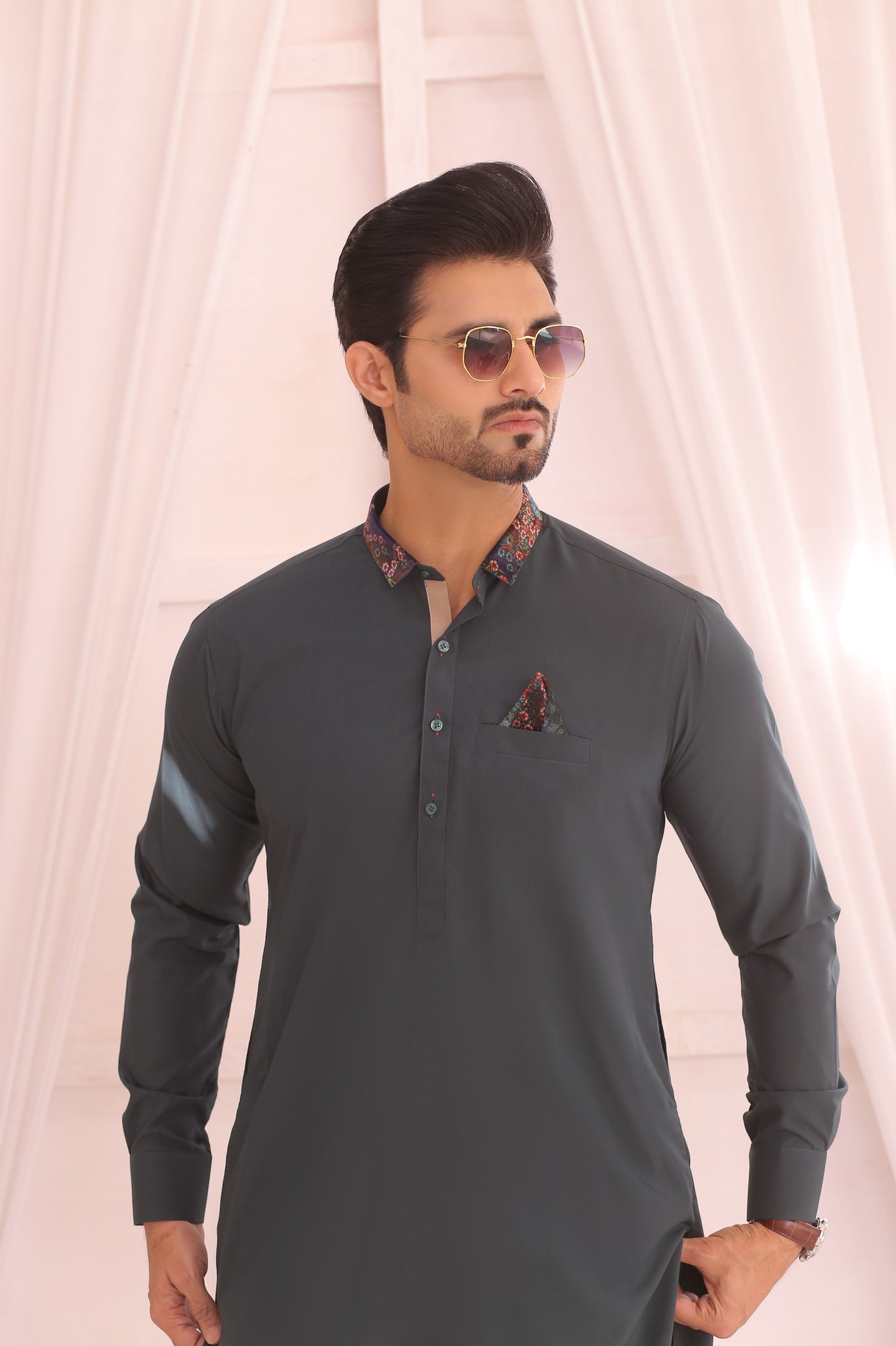 black kurta men's