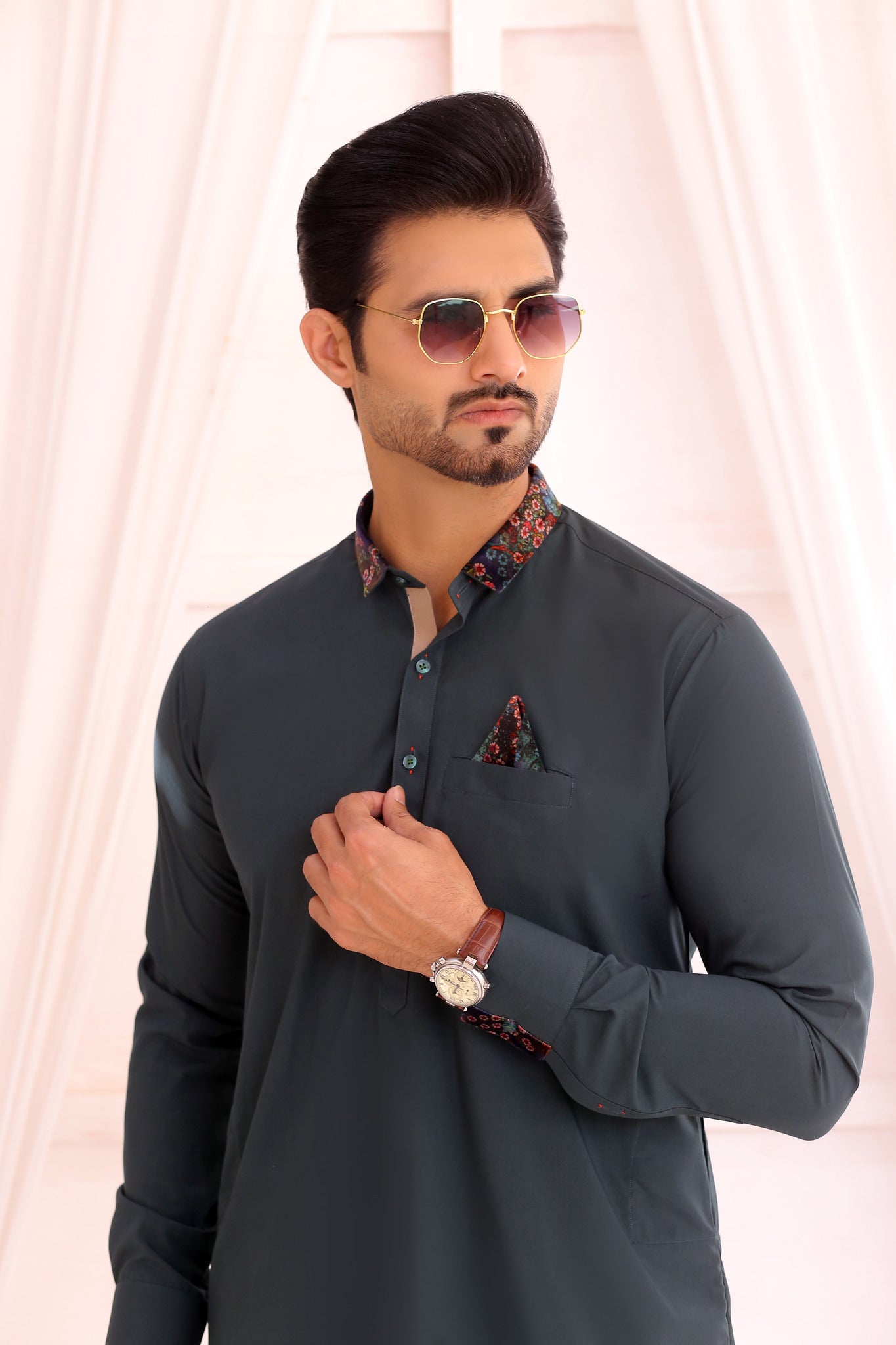 kurta mens black
