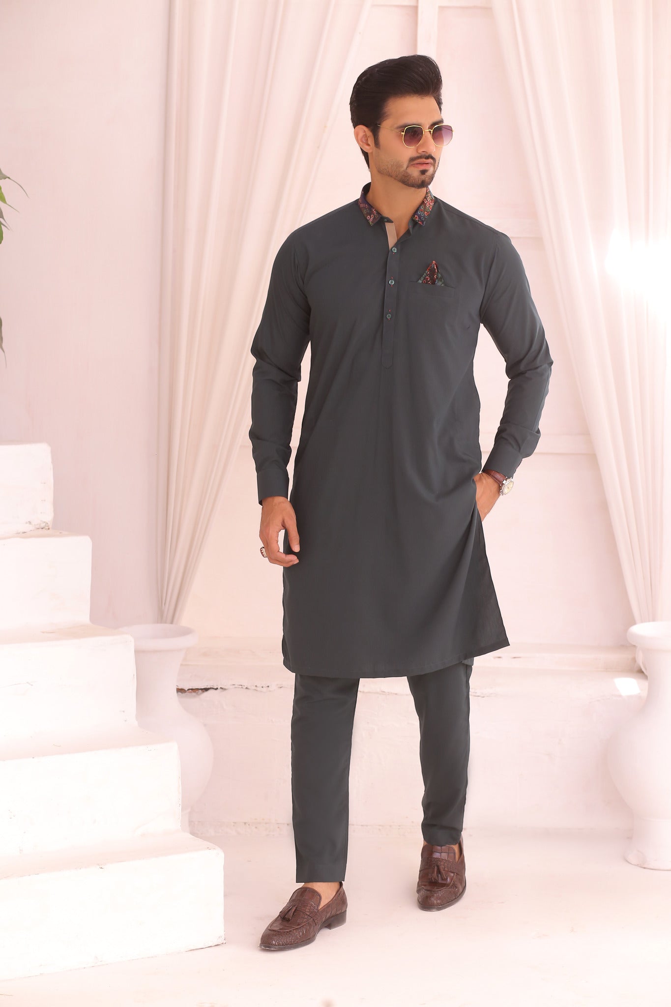 black kurta mens