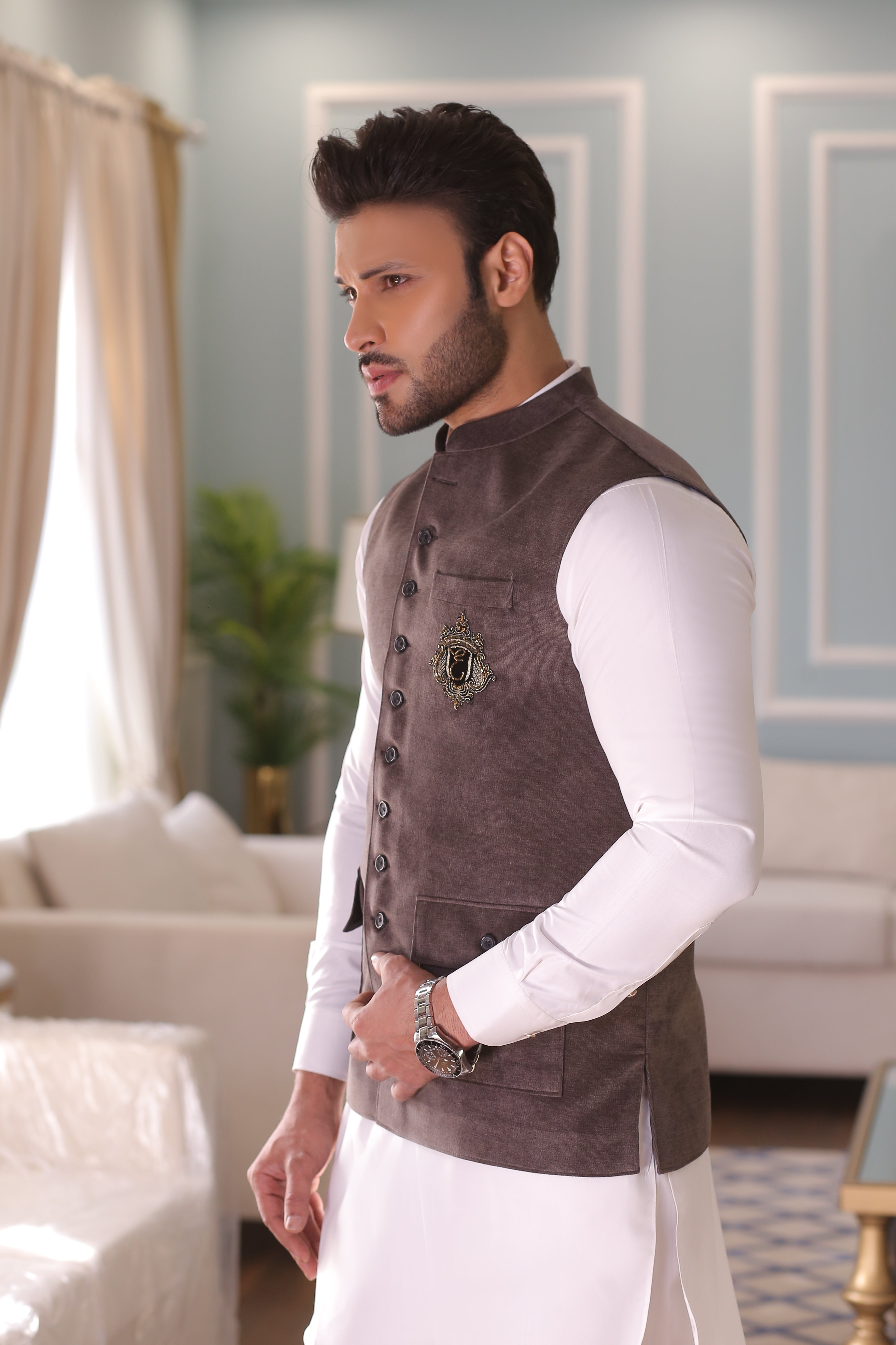 ER WC 1057 Grey 3p Waist Coat