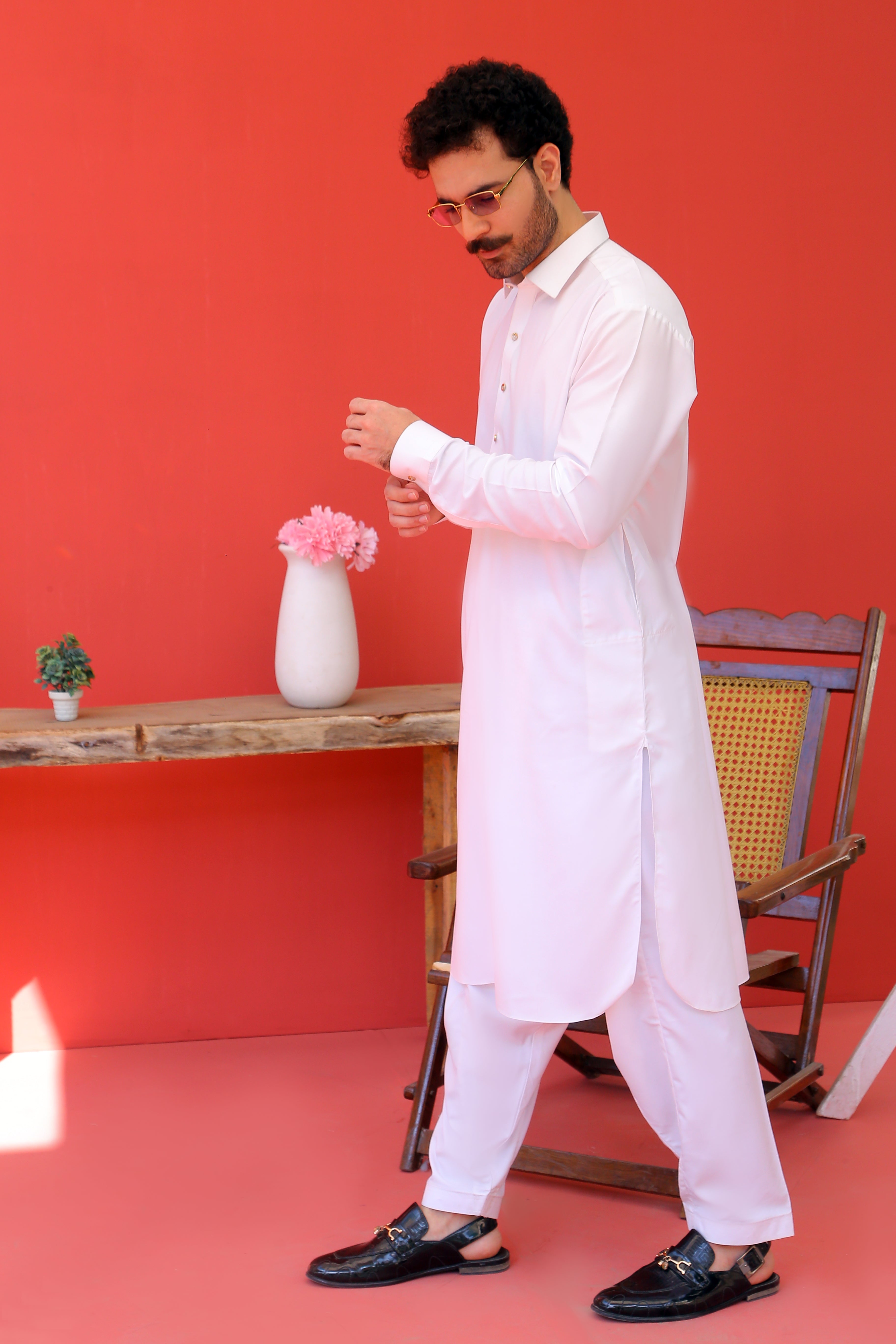 ER 782 White Virsa Kameez Shalwar Men Dress