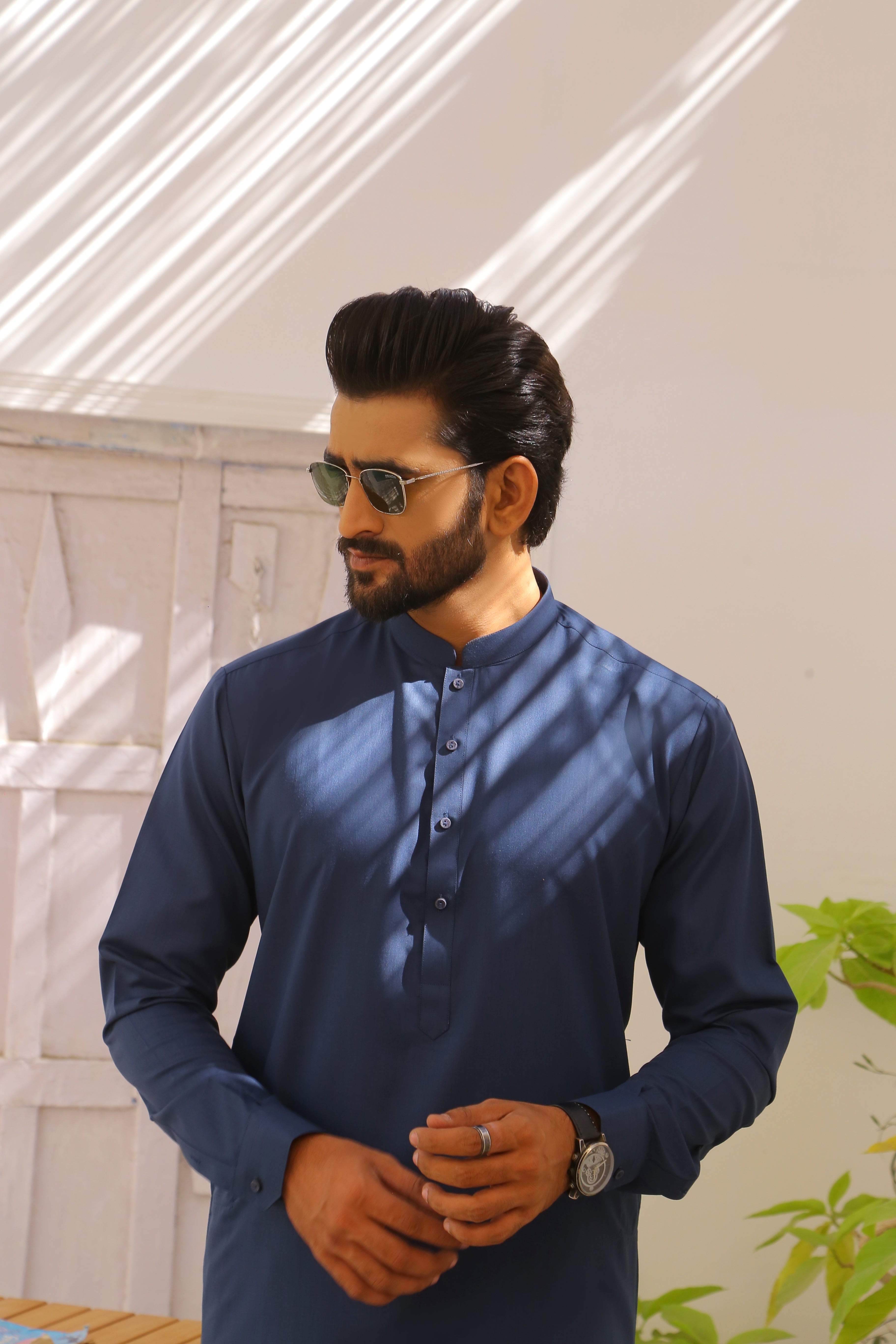 ER 781 Aasaar Blue Shalwar Kameez For Men