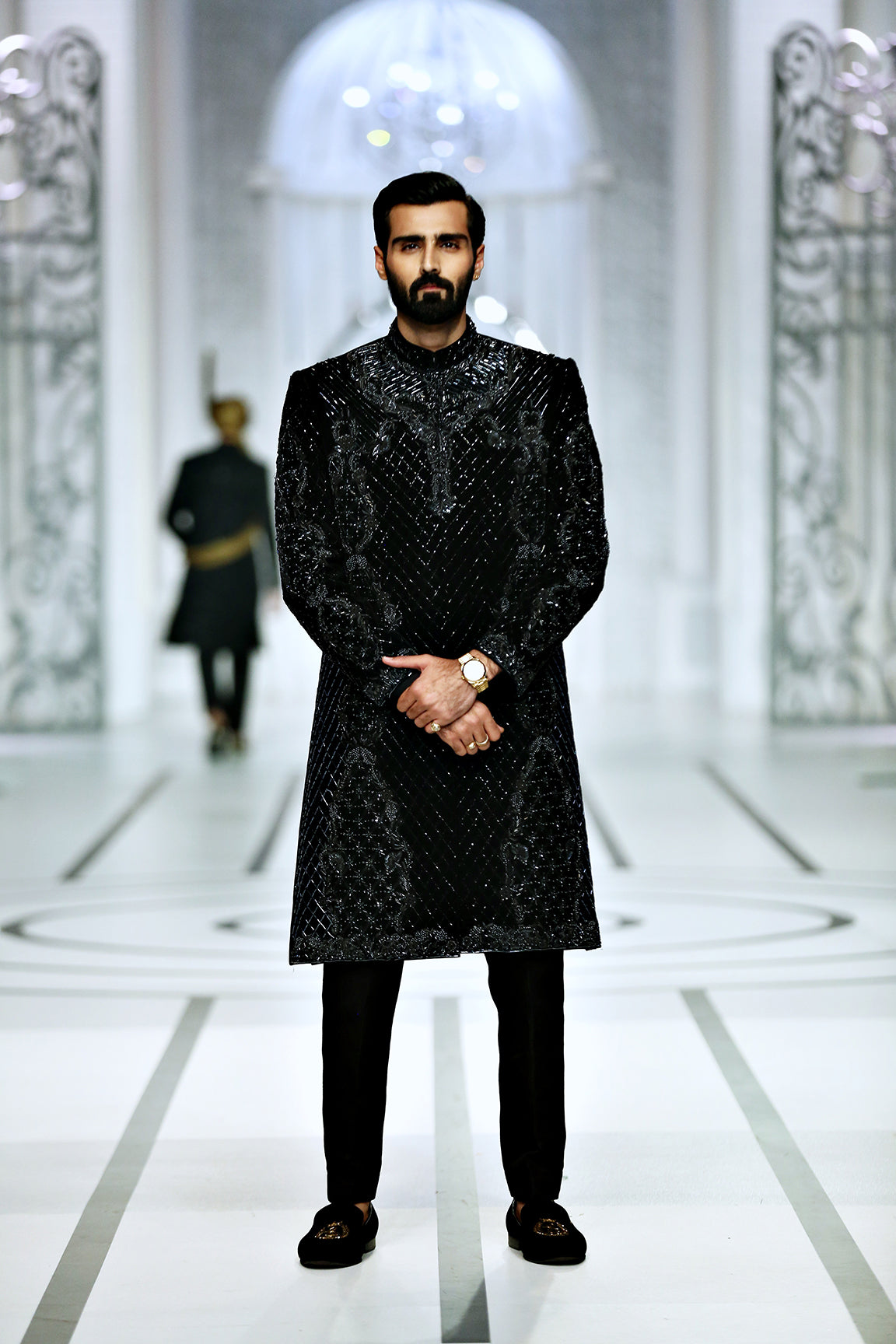 sherwani in black