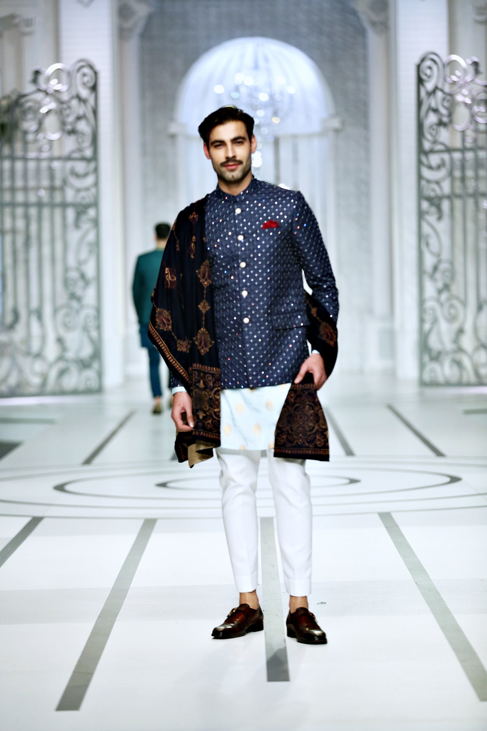 Make a Statement with BCW PC 49's Blue Stoned Prince Coat - Timeless Fashion for Discerning Individuals