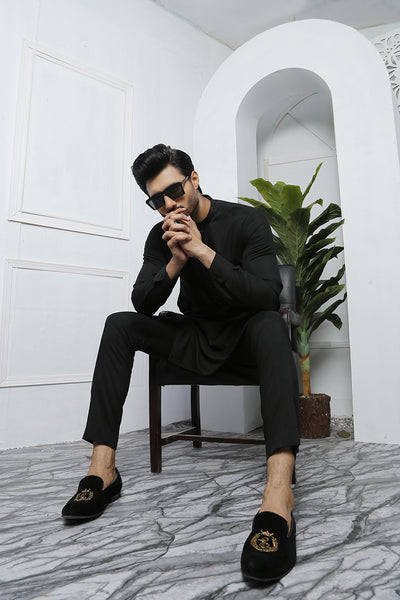 Edge Republic Fancy Men Kurta Pajama - ER 706 Black
