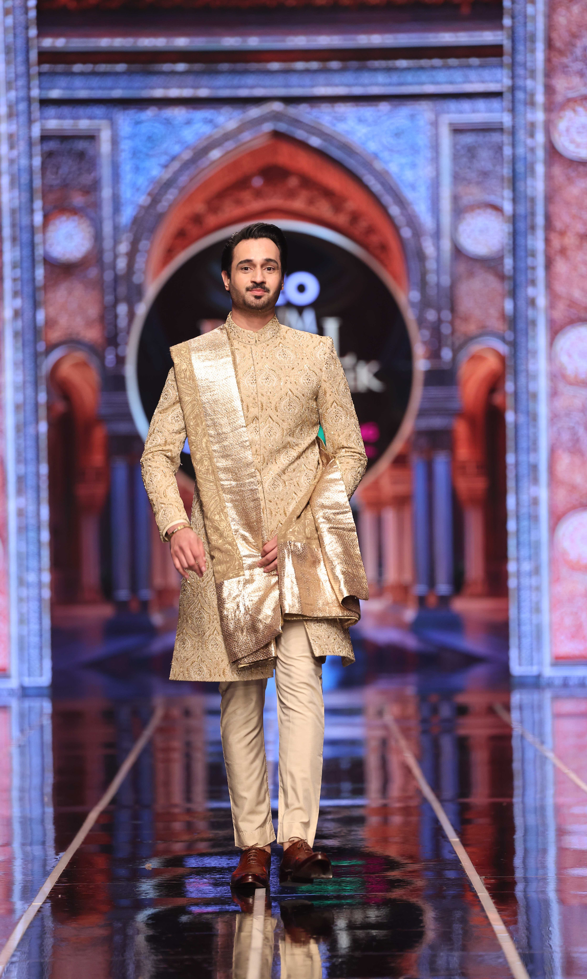 BCW 59 Junaid Sherwani Light Gold Hand Work