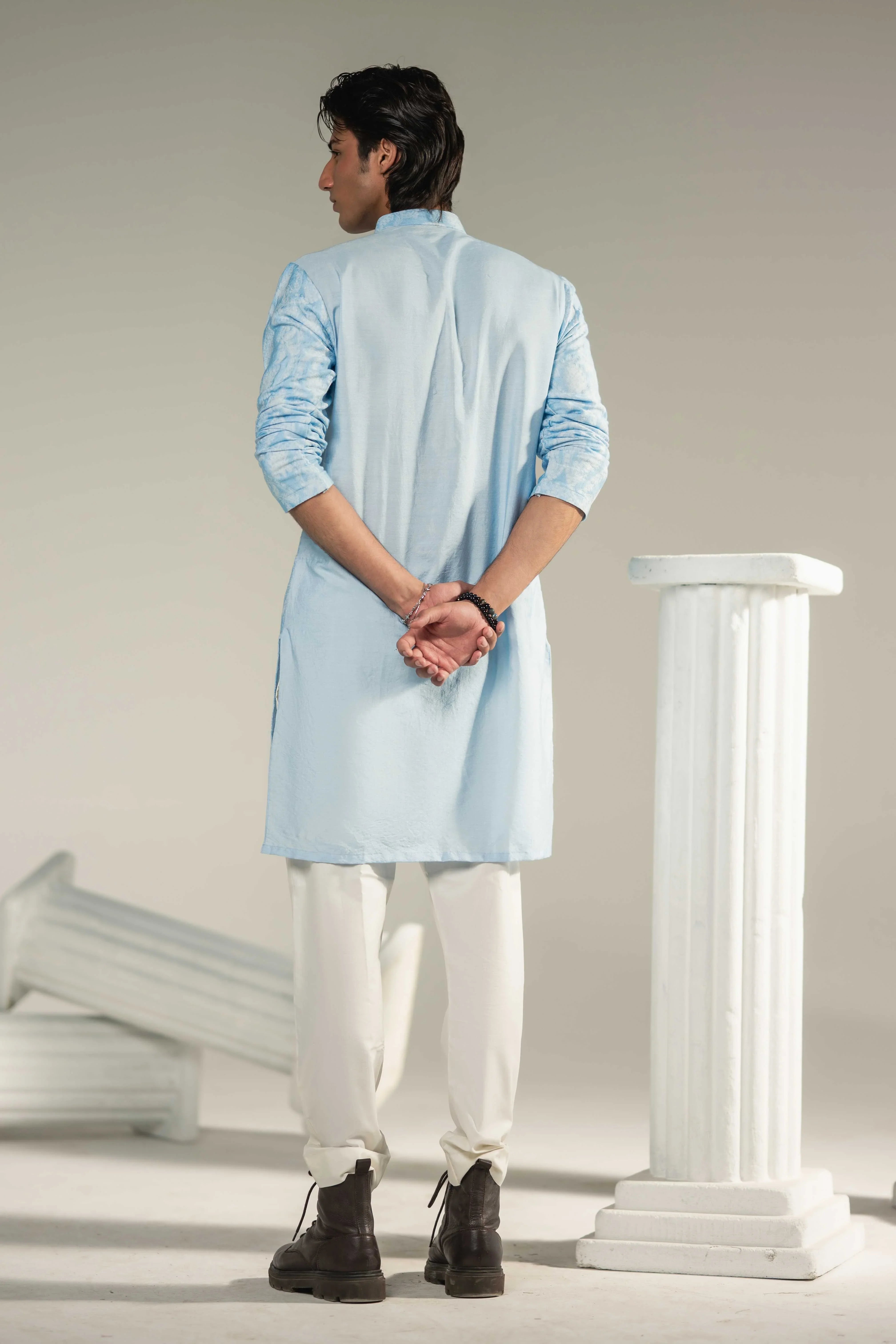 CK 767 Sky Blue Chikankari Kurta