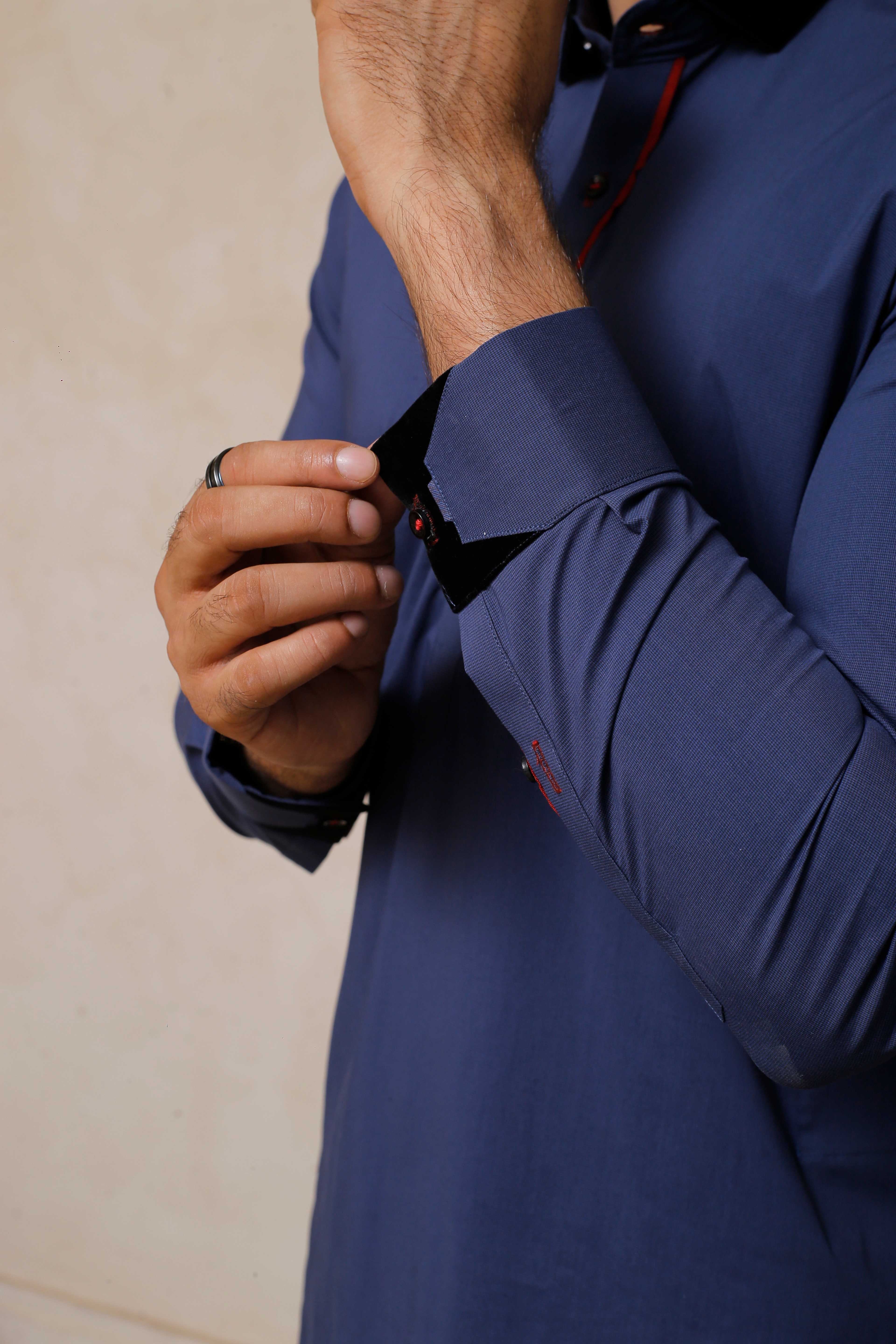 ER 807 Mid Blue Executive Shalwar Kameez