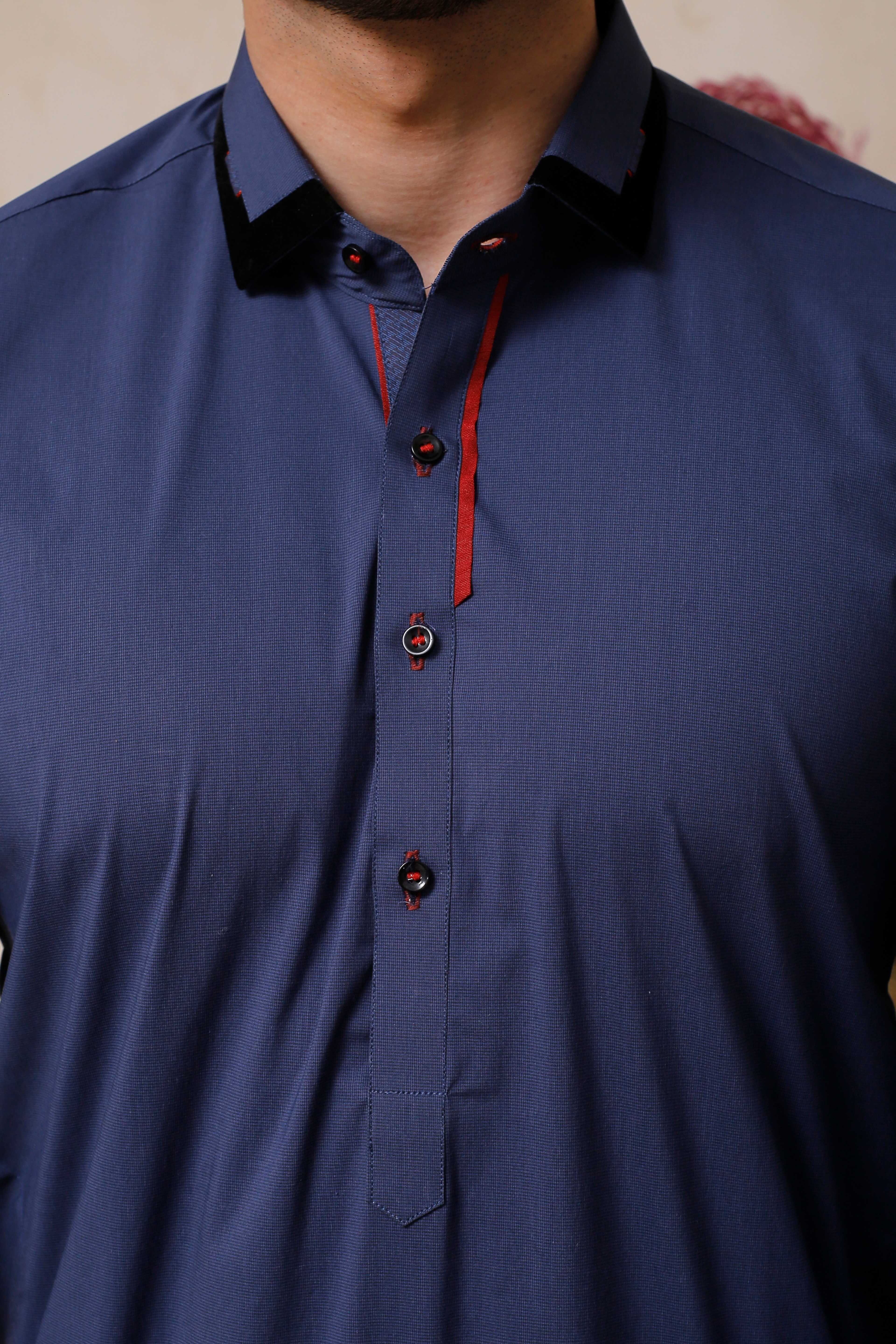 ER 807 Mid Blue Executive Shalwar Kameez