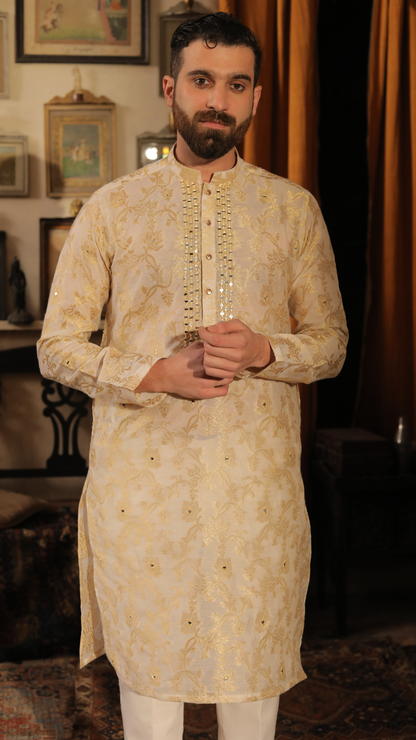 MR 65 Mirror Work Kurta For Groom