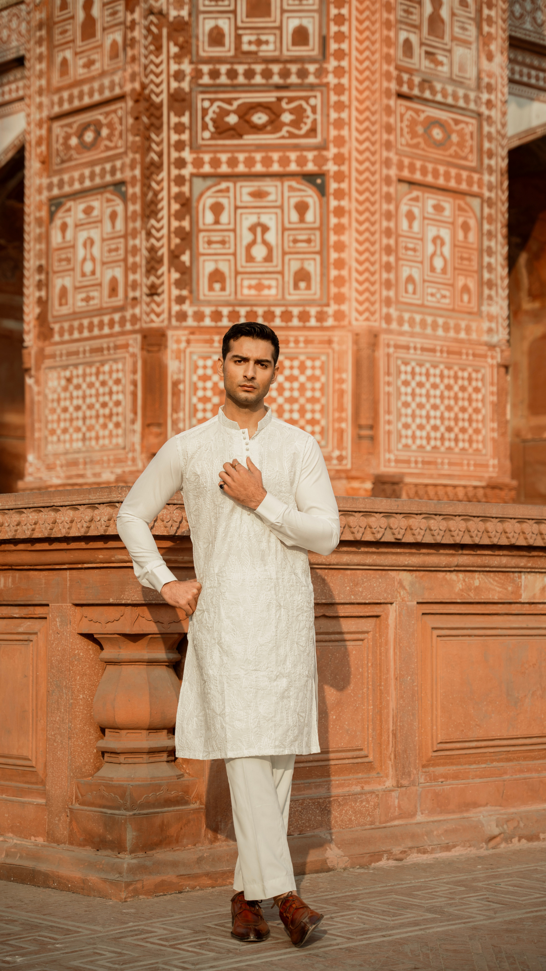 CK 740 Off White Chikankari Work Kurta