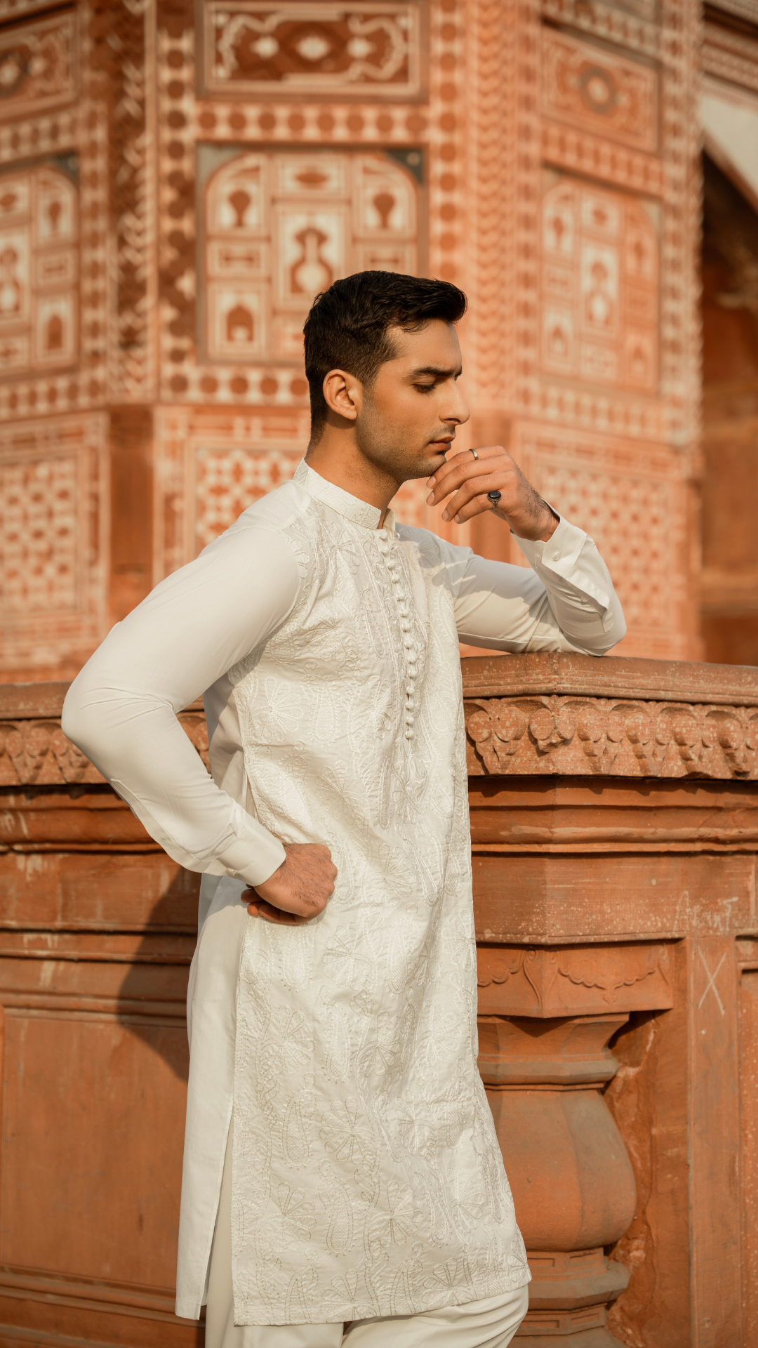 CK 740 Off White Chikankari Work Kurta