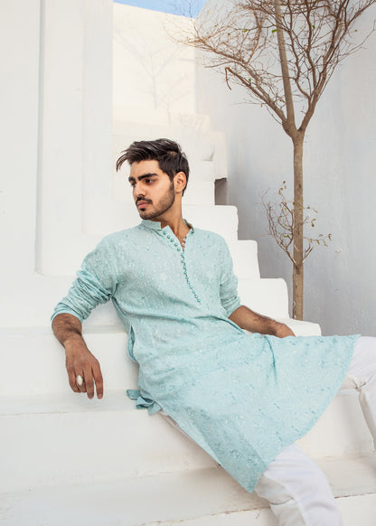 CK 730 Pastel Chicken Kari Kurta Pajama For Men