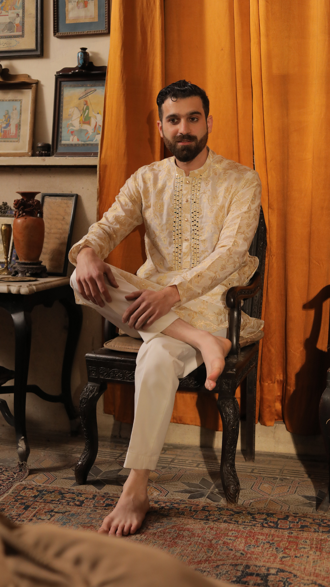 MR 65 Mirror Work Kurta For Groom