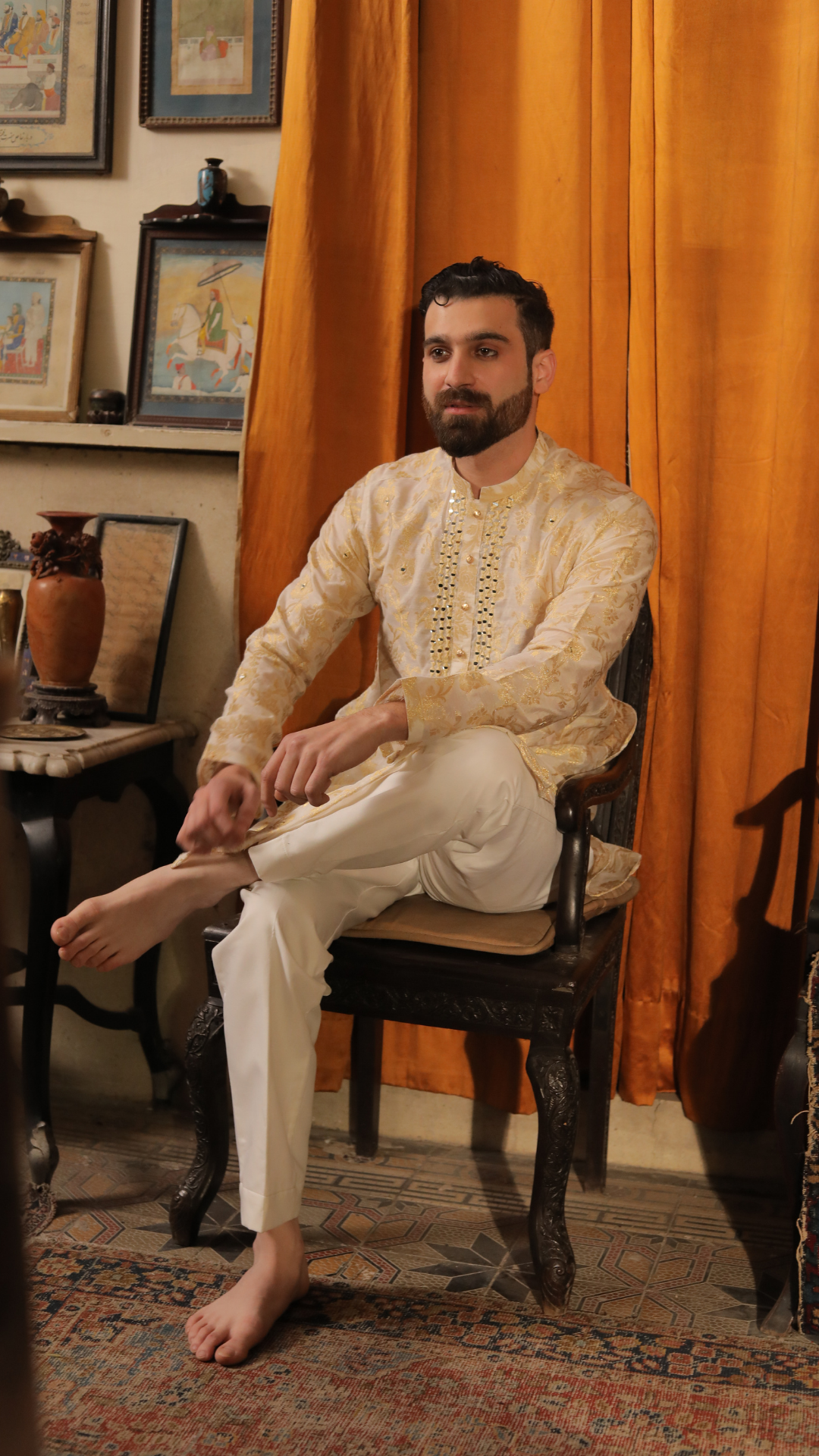 MR 65 Mirror Work Kurta For Groom