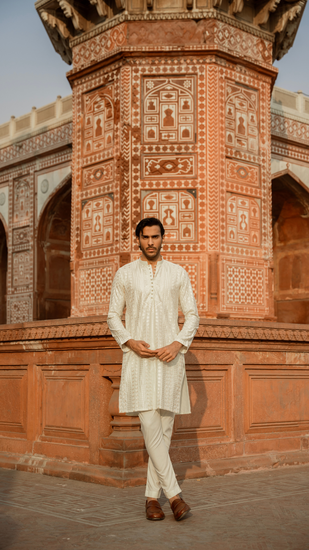 CK 744 White Chikankari Embroidery Kurta