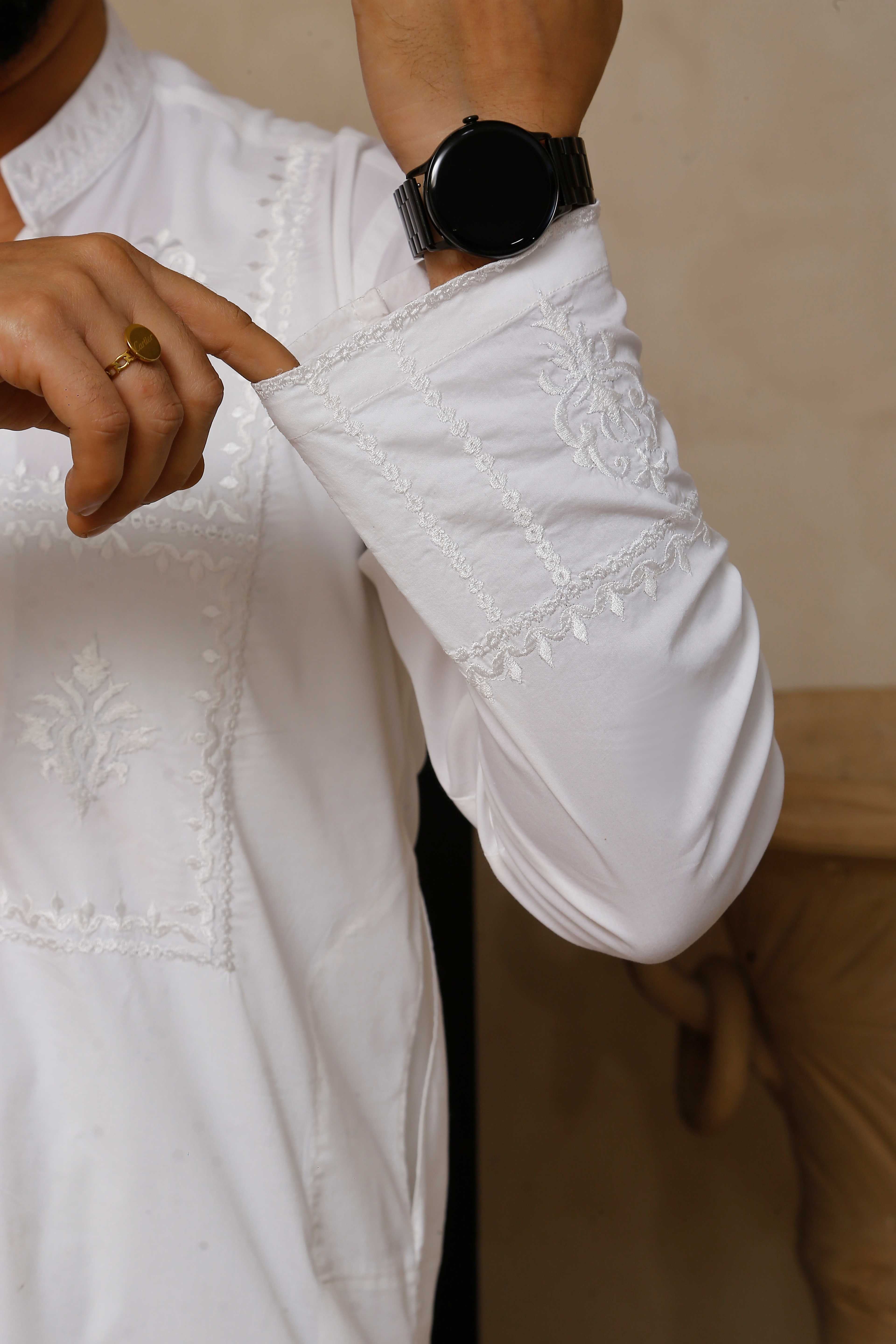 CK 777 Matt Off-White Executive Shalwar Kameez