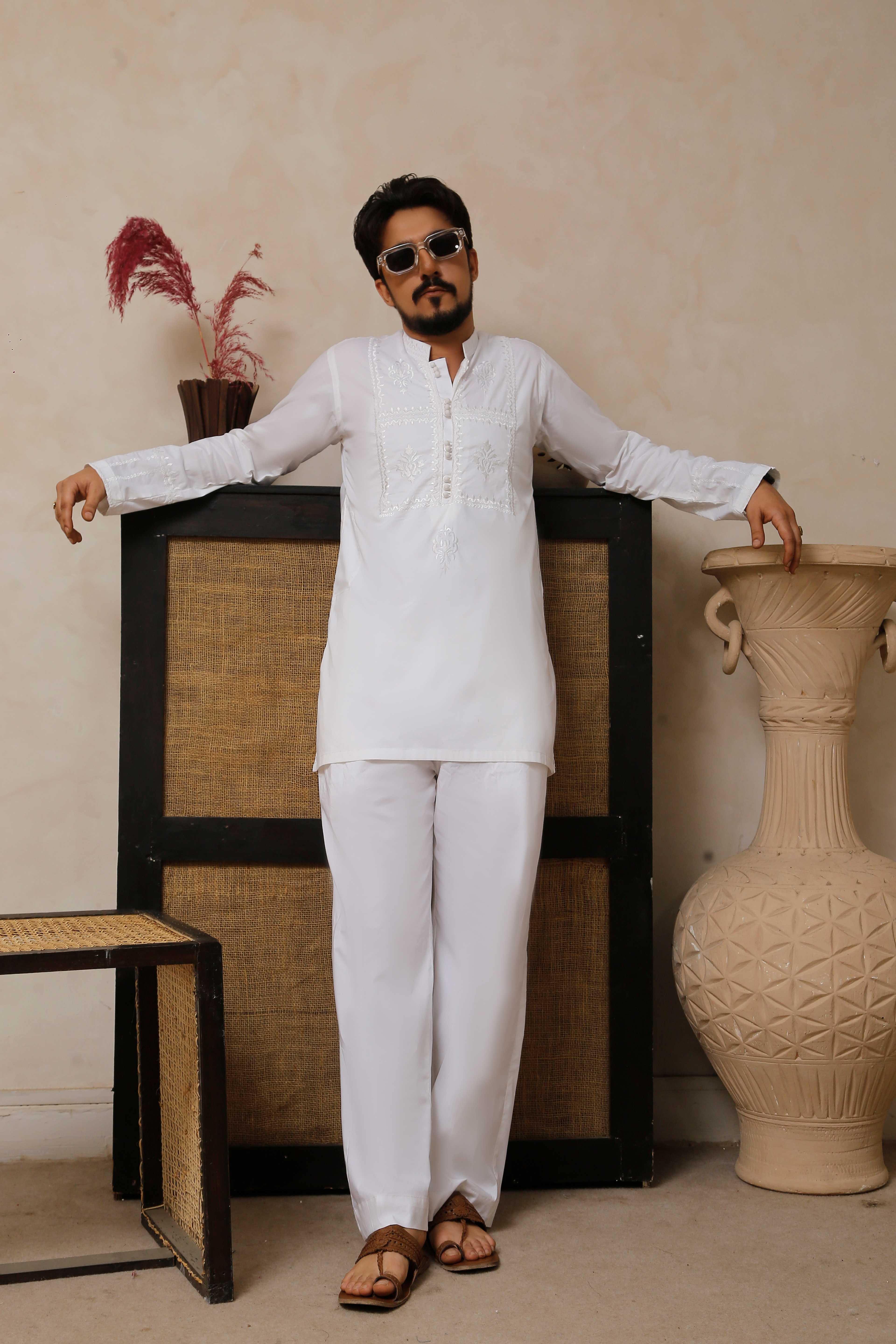 CK 777 Matt Off-White Executive Shalwar Kameez