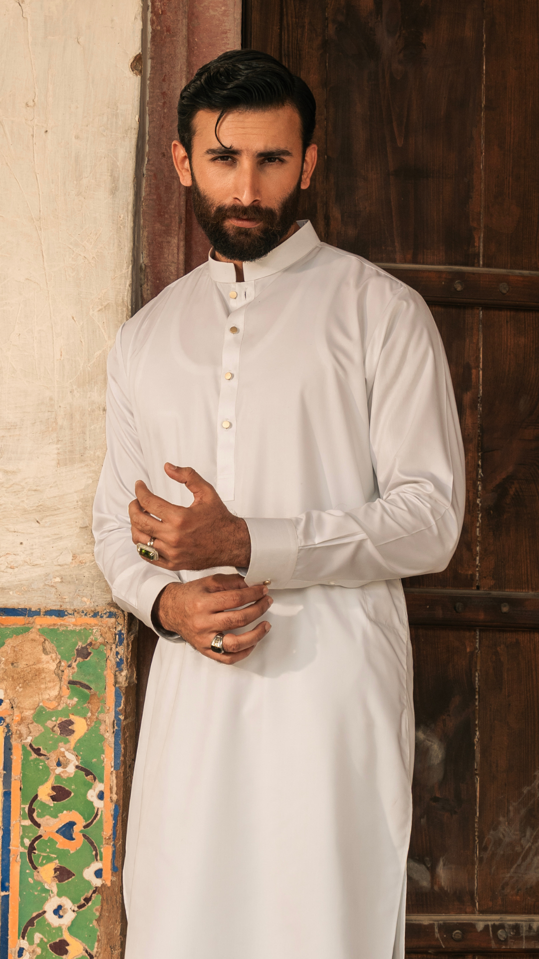 ER 667 White Classic Kurta Trouser For Men