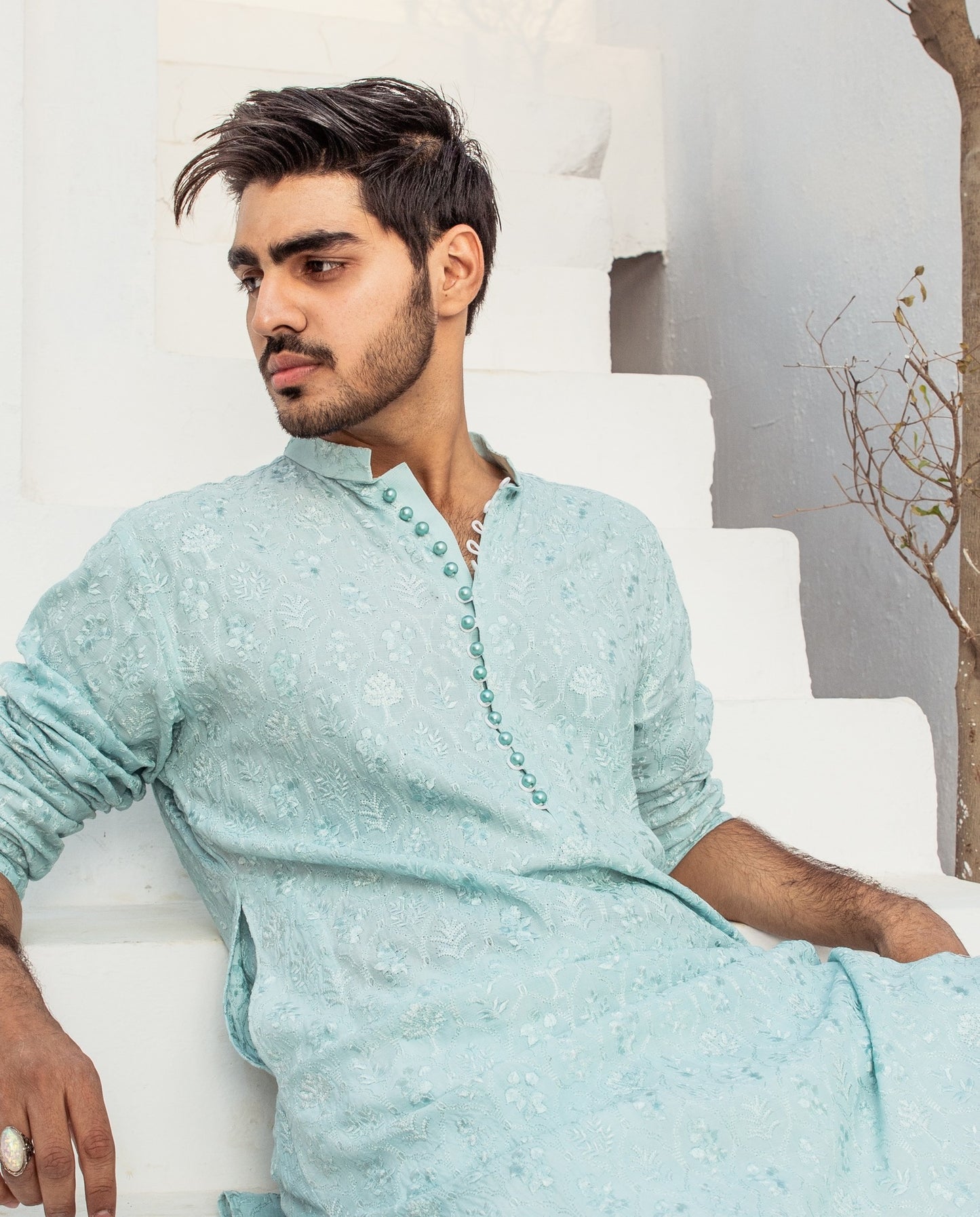 CK 730 Pastel Chicken Kari Kurta Pajama For Men