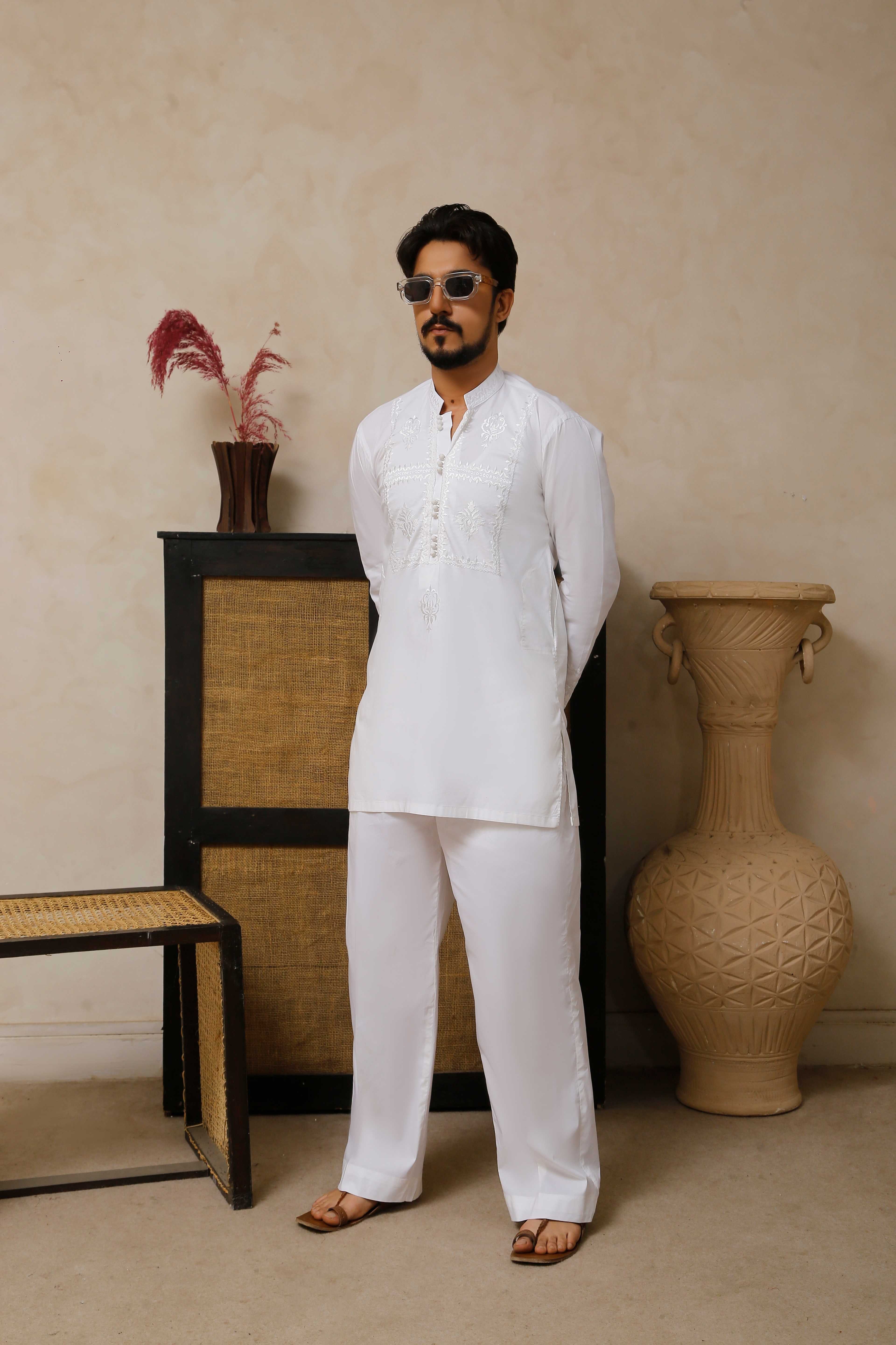 CK 777 Matt Off-White Executive Shalwar Kameez