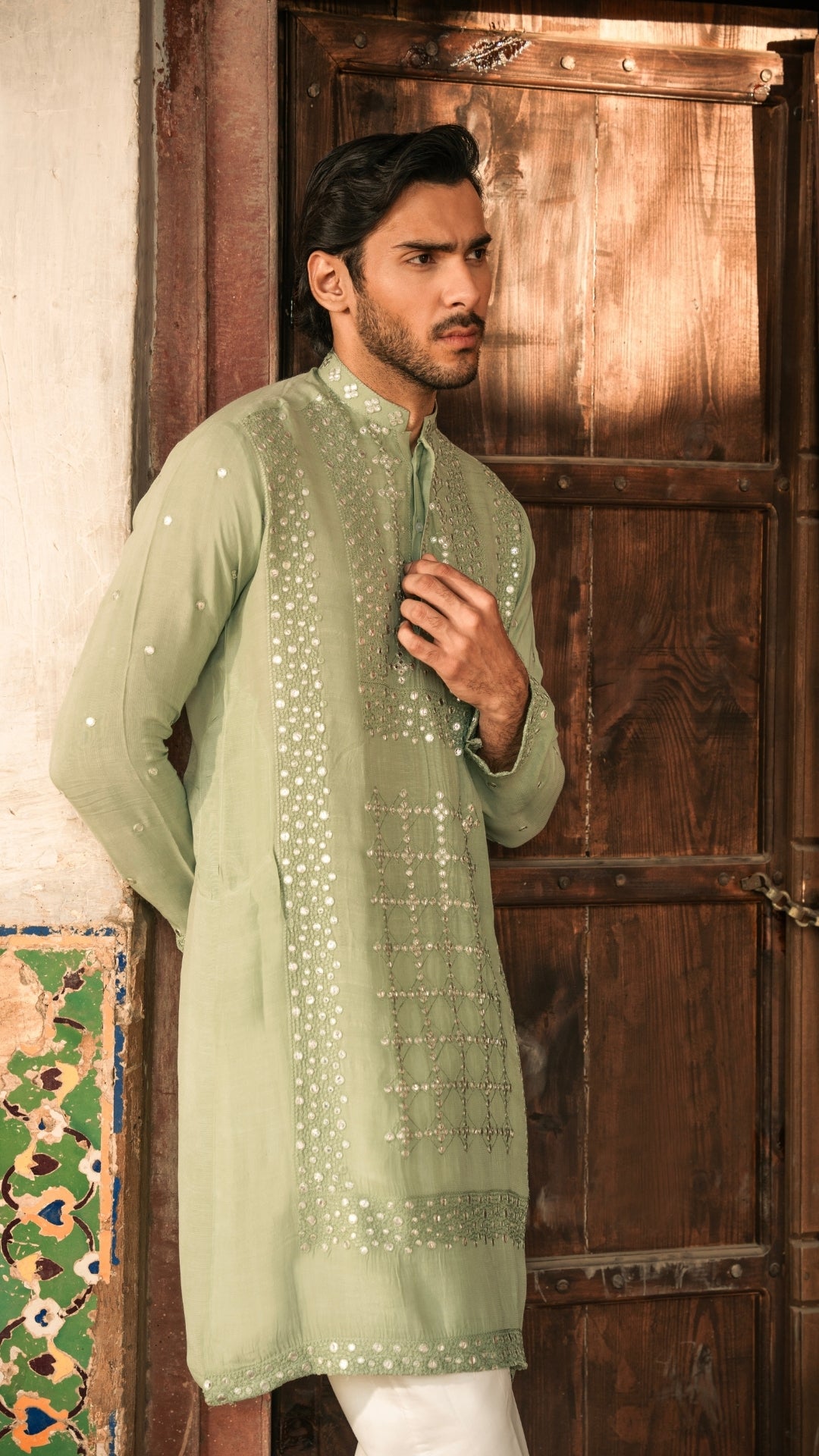 ER 661 Men's Sea Green Kurta Dress