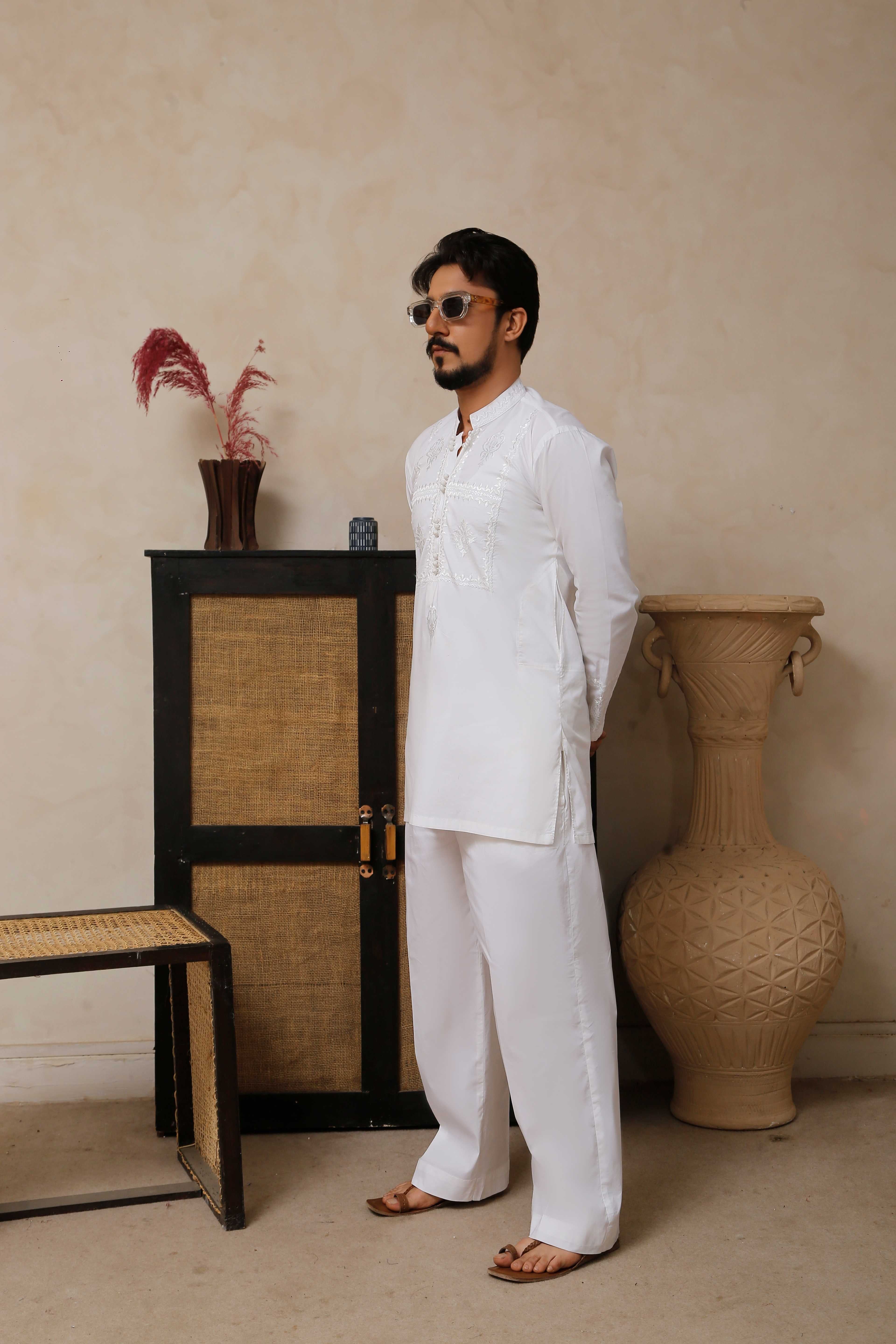 CK 777 Matt Off-White Executive Shalwar Kameez
