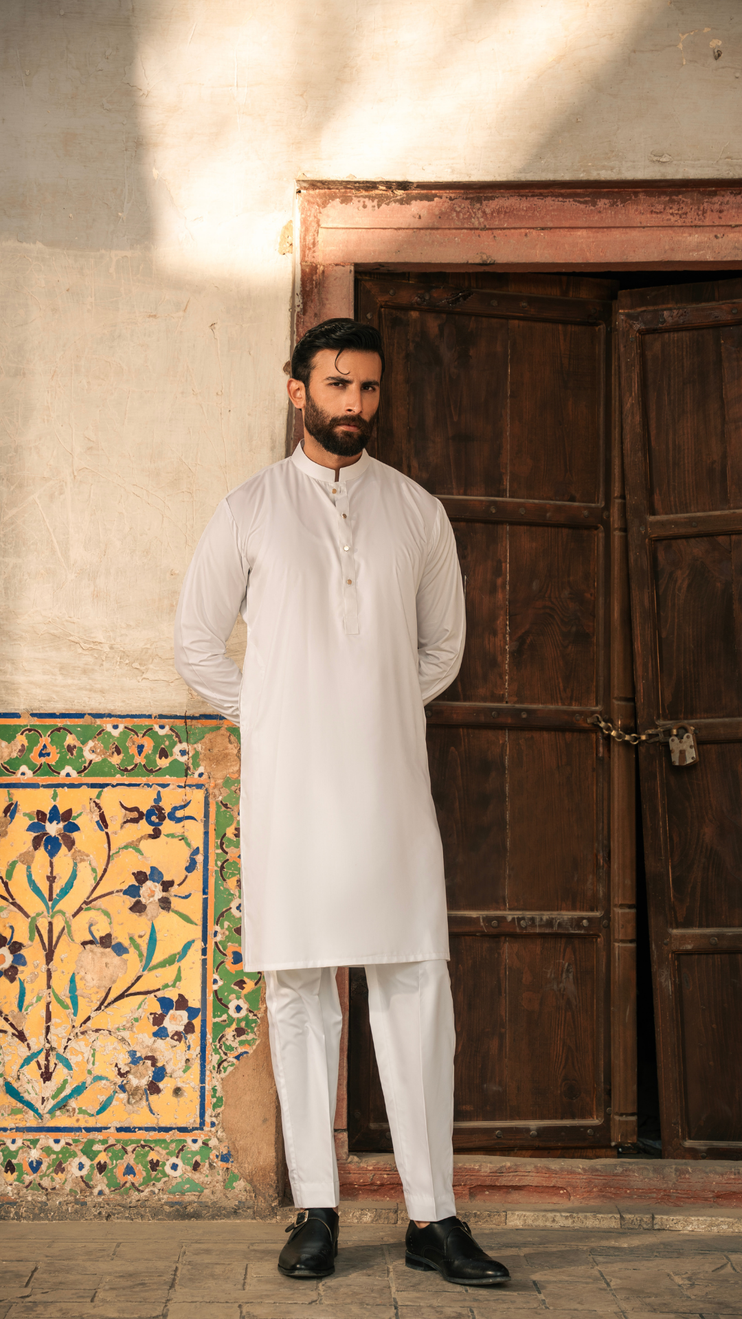 ER 667 White Classic Kurta Trouser For Men