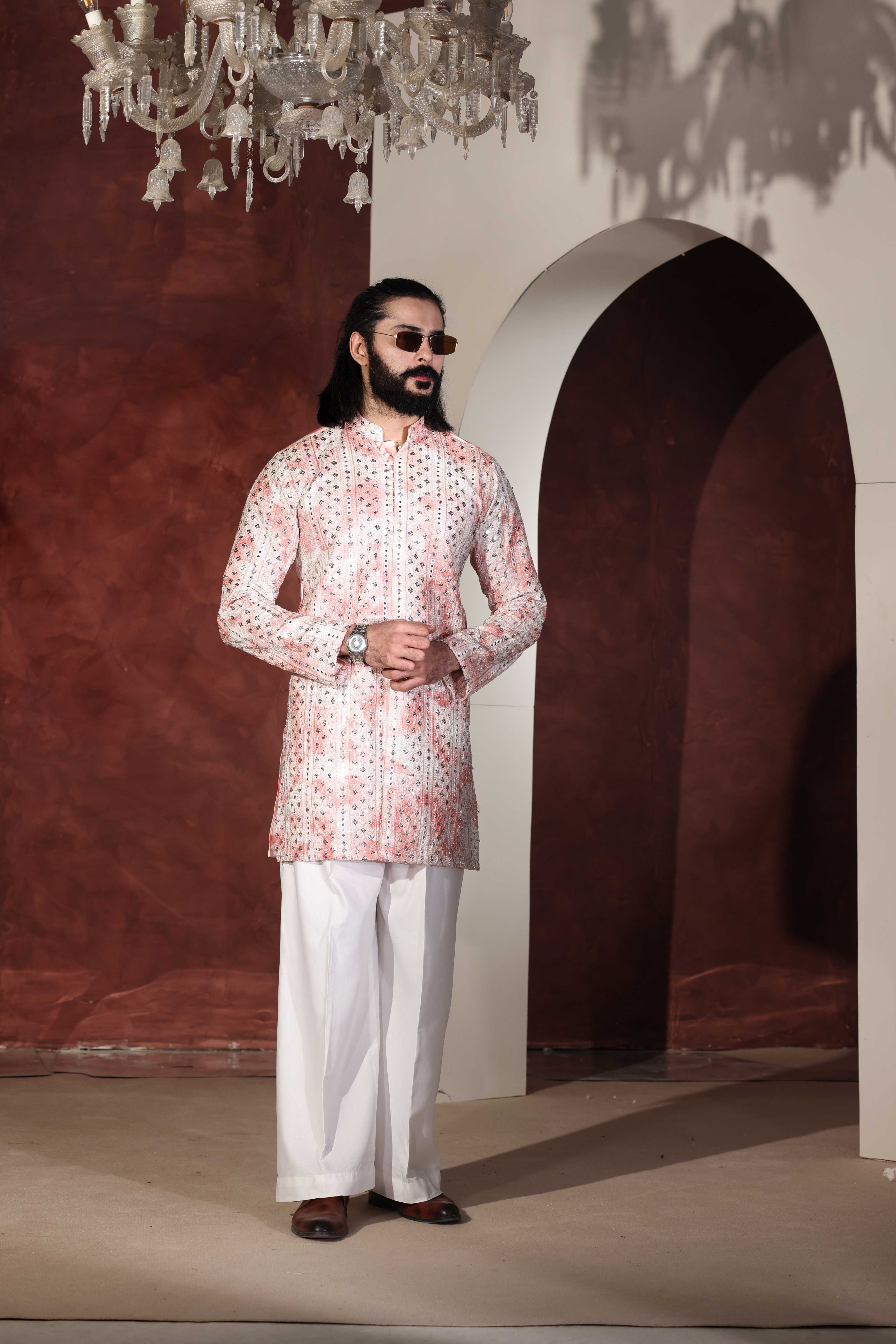 CK 766 Pink Chikankari Kurta