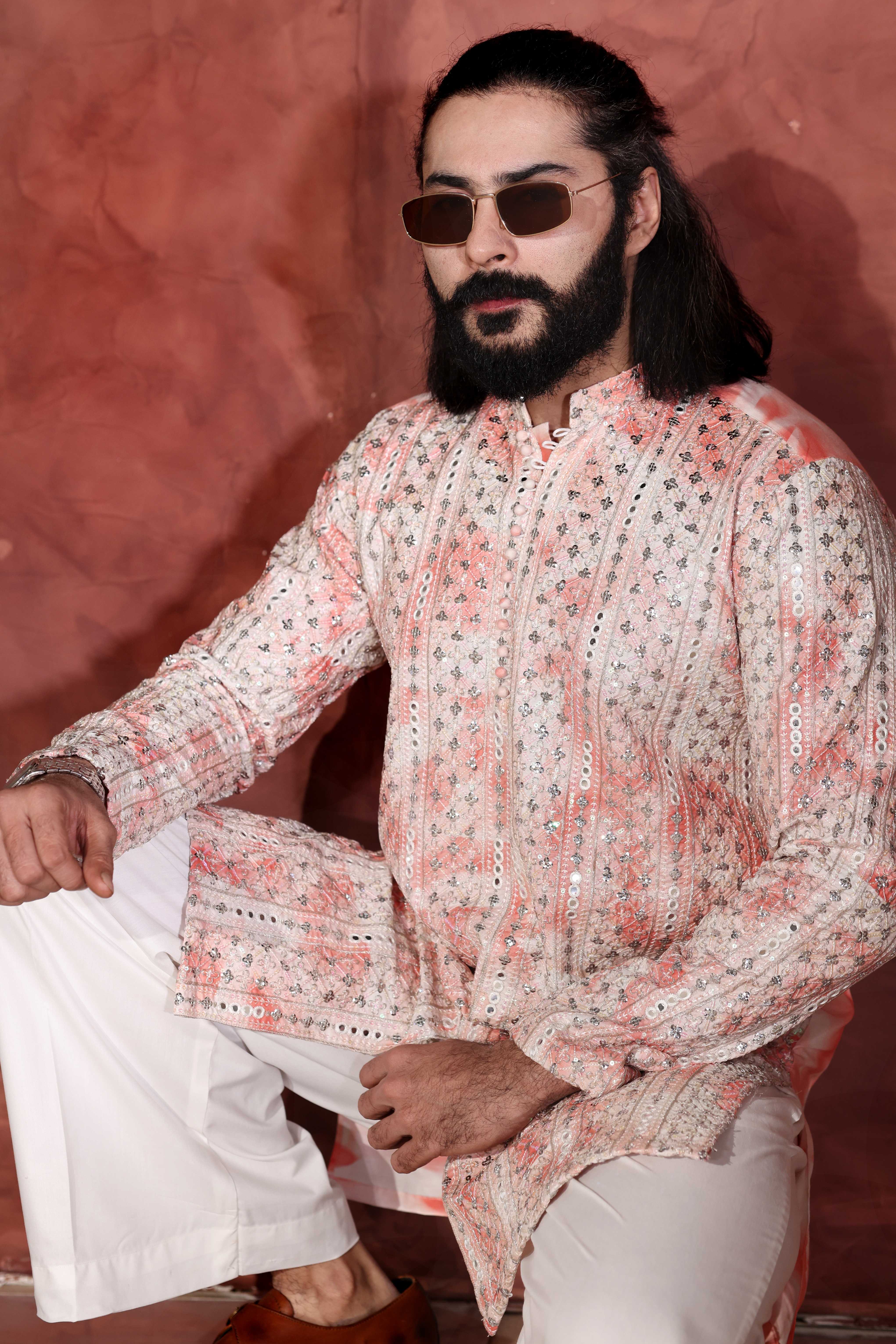 CK 766 Pink Chikankari Kurta