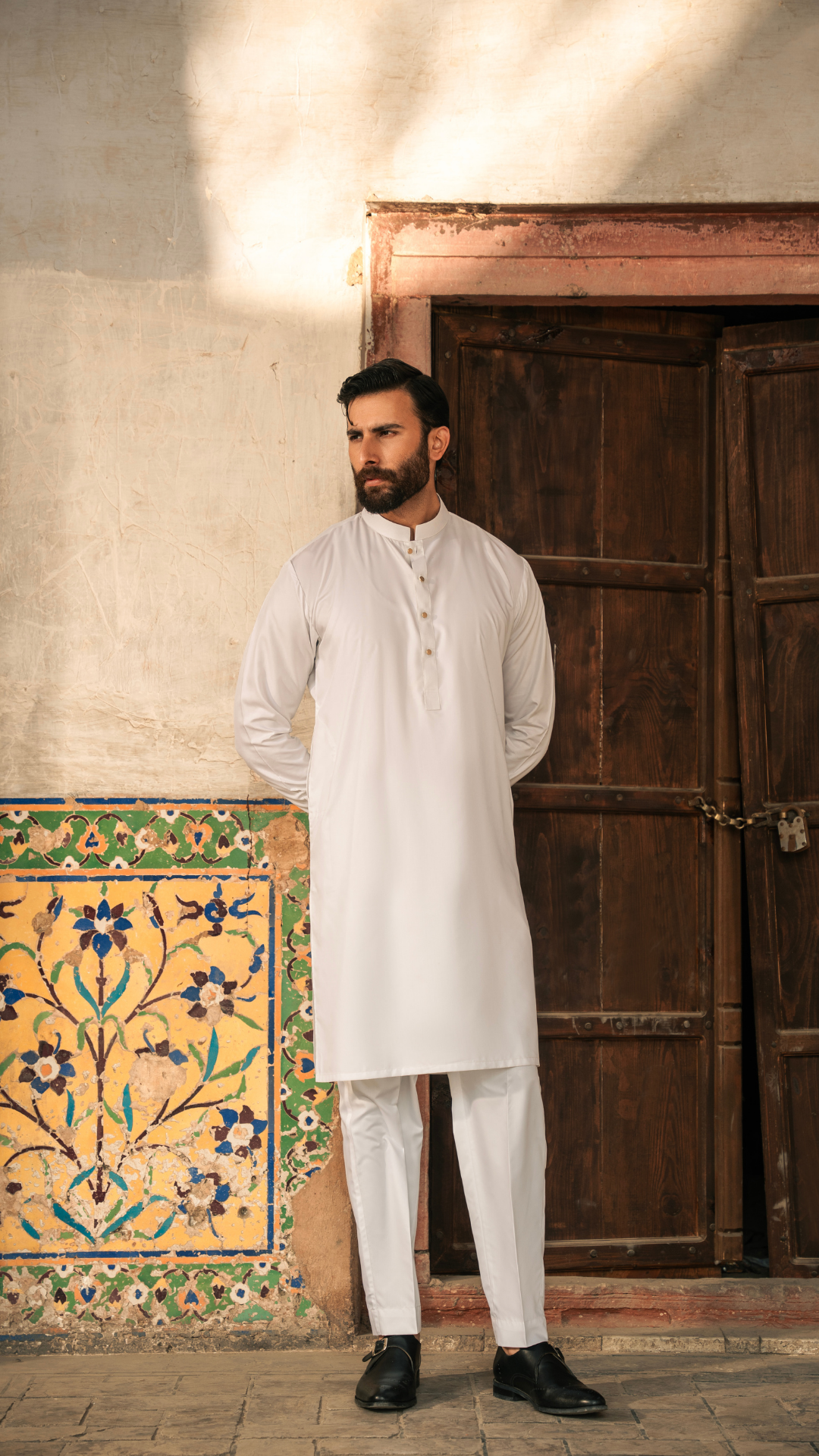 ER 667 White Classic Kurta Trouser For Men