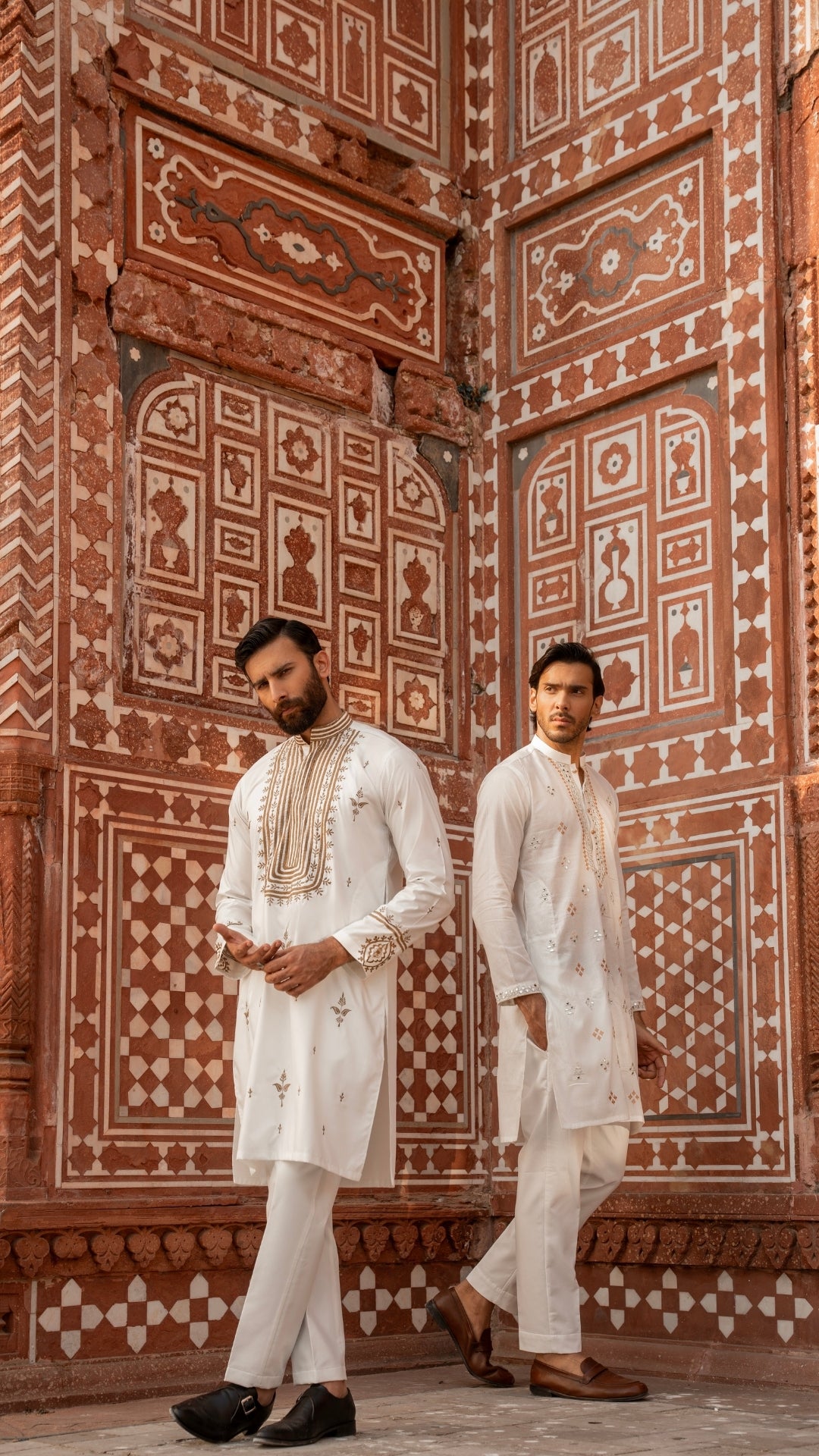 CK 734 White Chikankari Kurta For Men