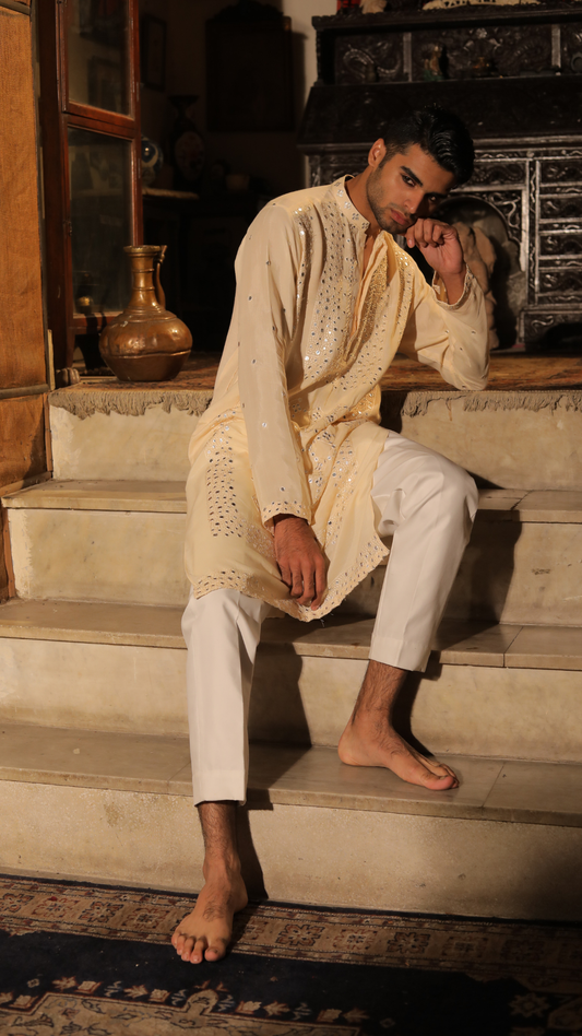 MR 70 Beige Kurta For Men