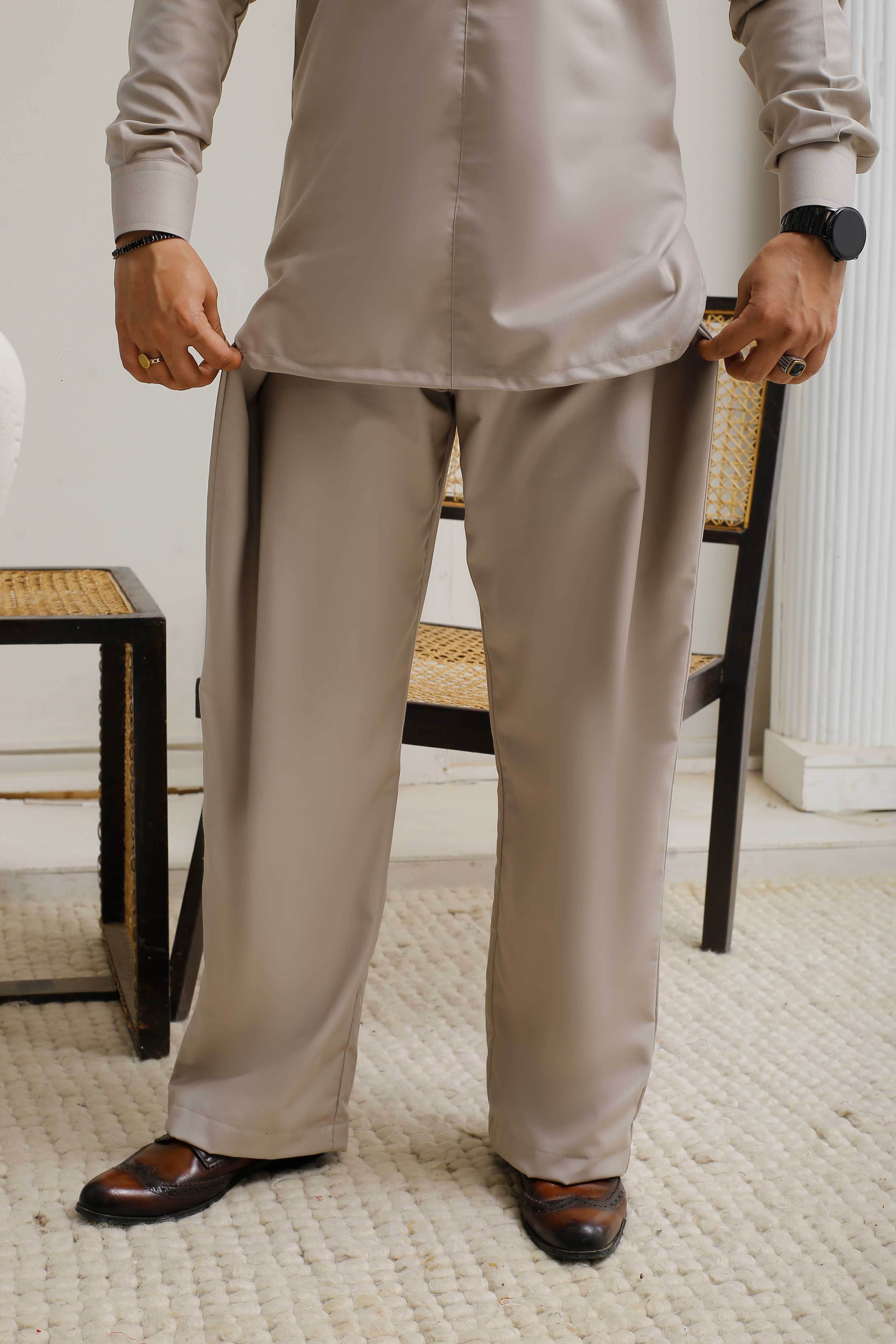 ER 804 Mid Beige Kurta Flap Cut Farshi