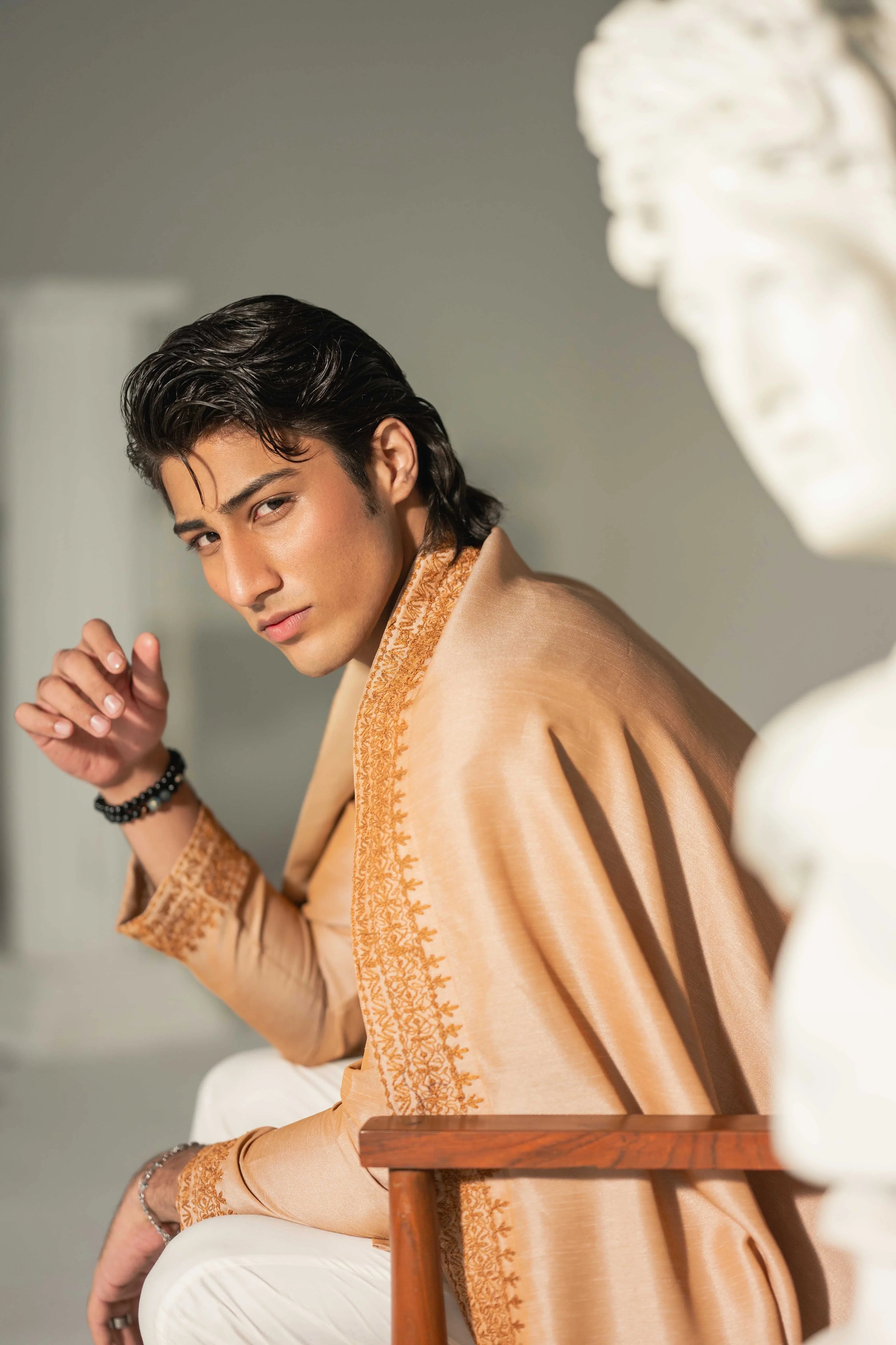 CK 778 Auburn Emb Kurta Pajama