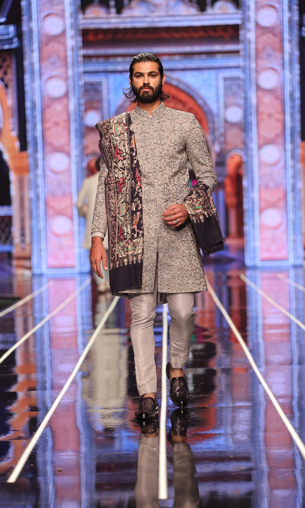 BCW 62 Grey Hand Work Groom Sherwani