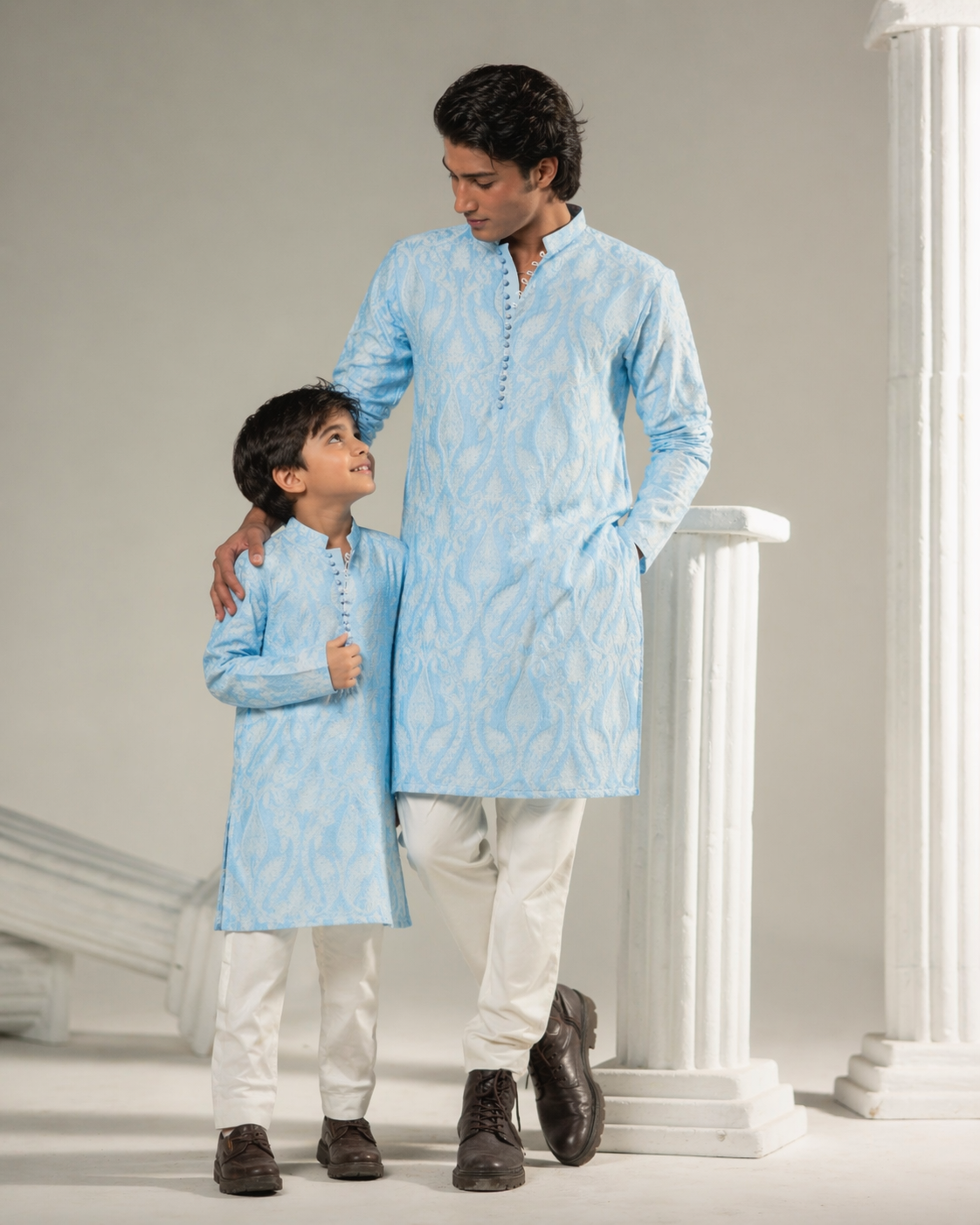 FS 18 Azure Kurta Pajama For Father & Son