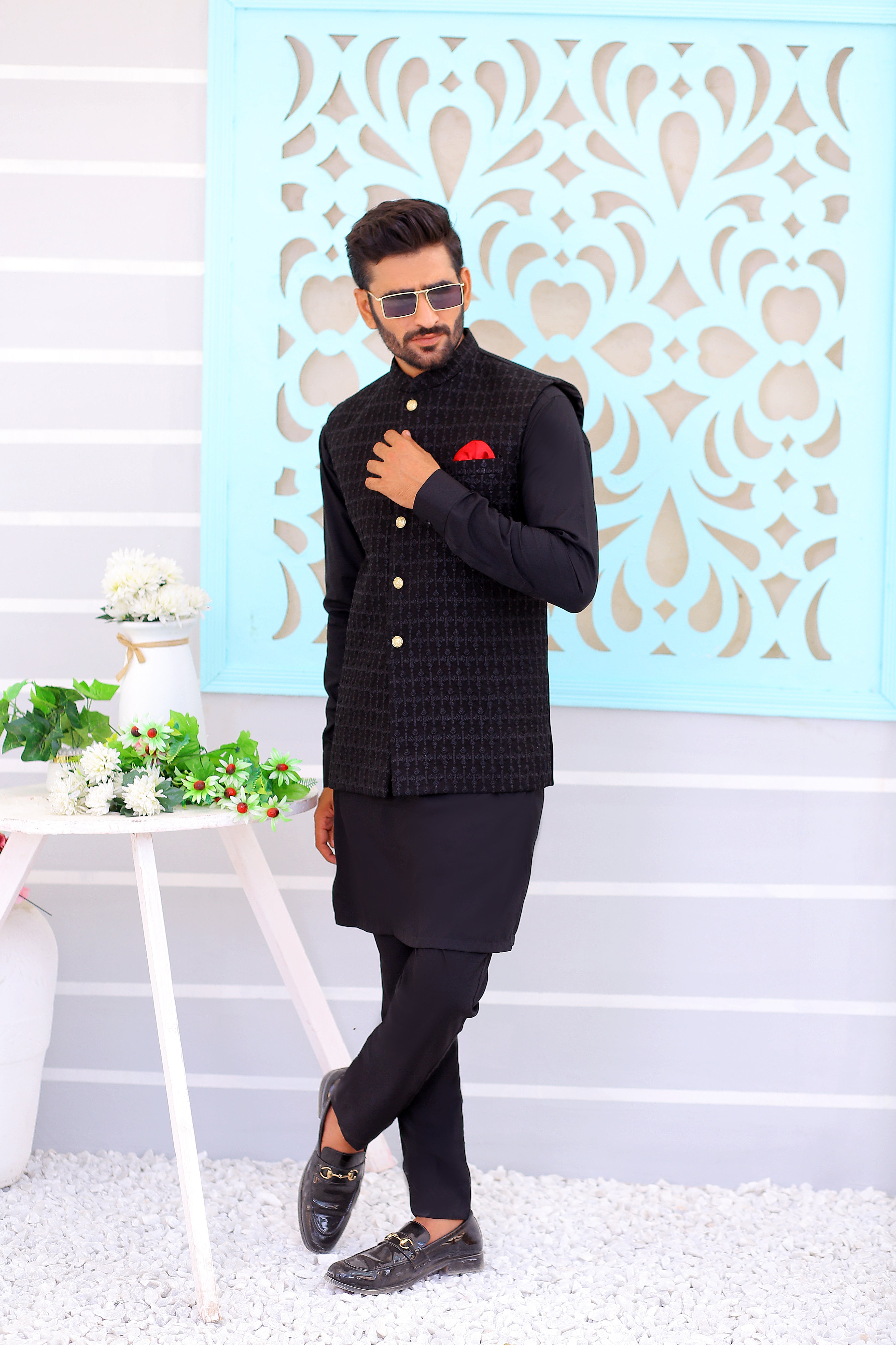 ER WC 1073 Men's Waistcoat And Kurta Pajama