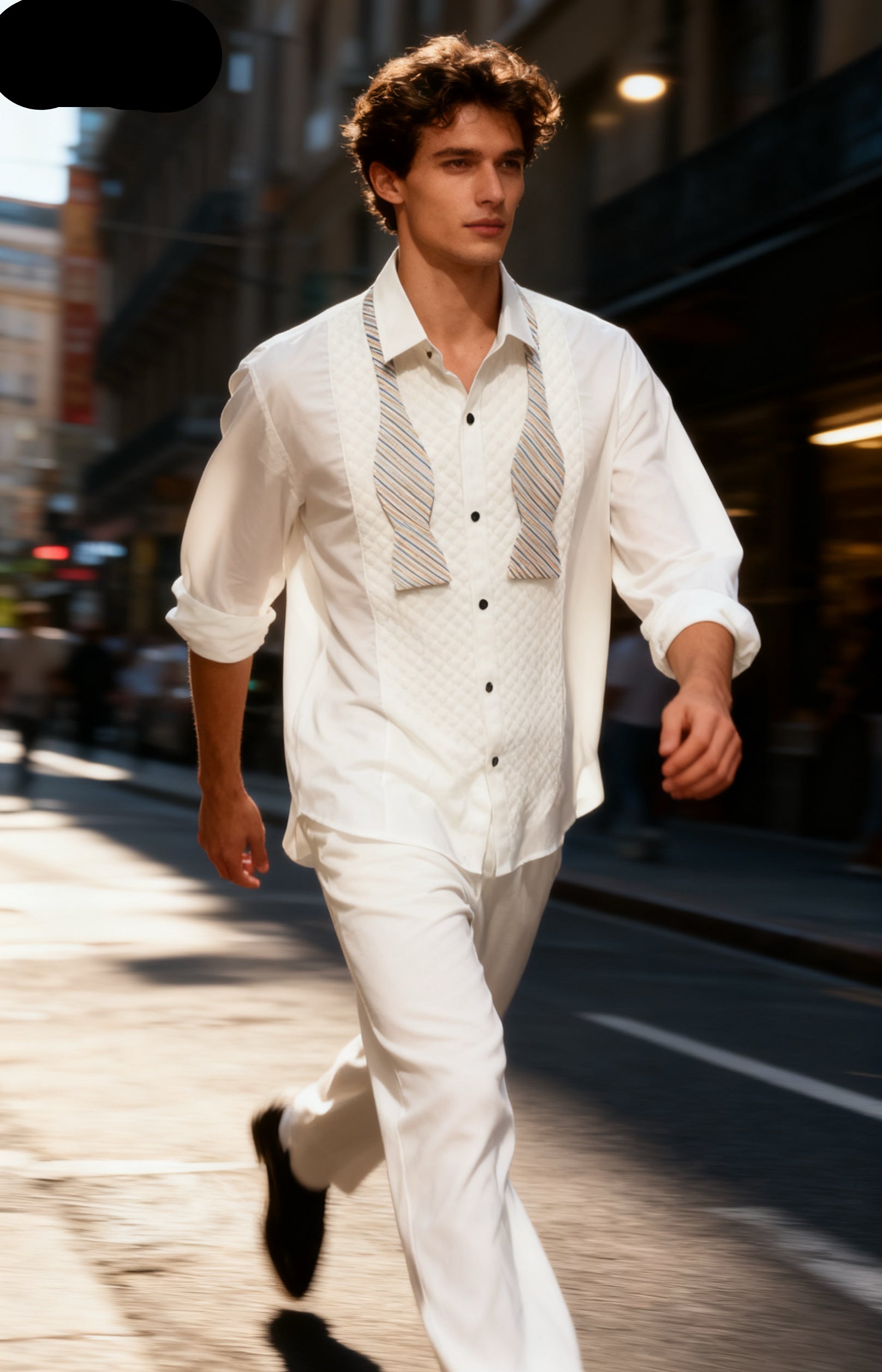 Man in a white outfit