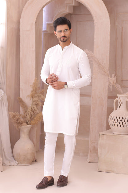 ER FS 8 Father And Son White Kurta