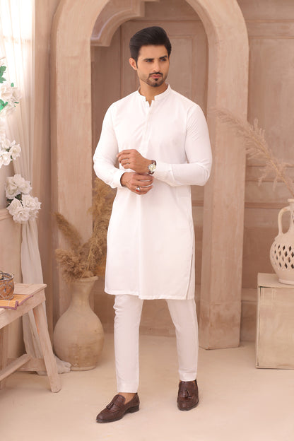 ER 695 White Kurta Pajama