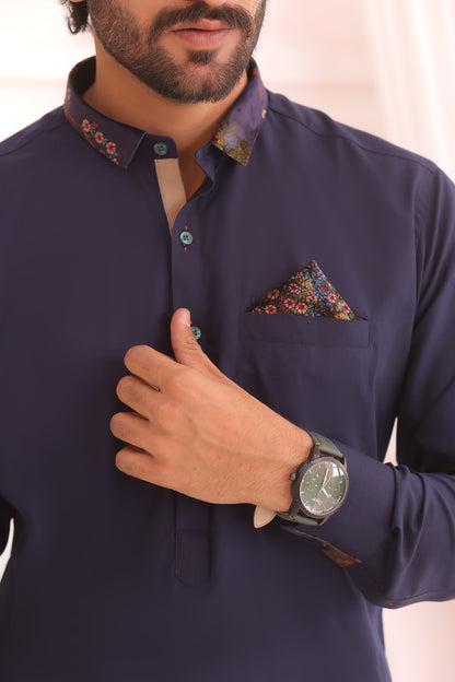 ER 689 Blue Kurta Pajama Man